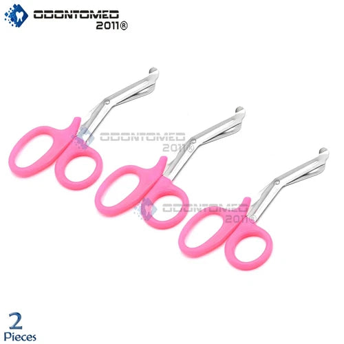 3 Emt Utility Bandage Scissors First Aid Shears 7.25" Pink Colored