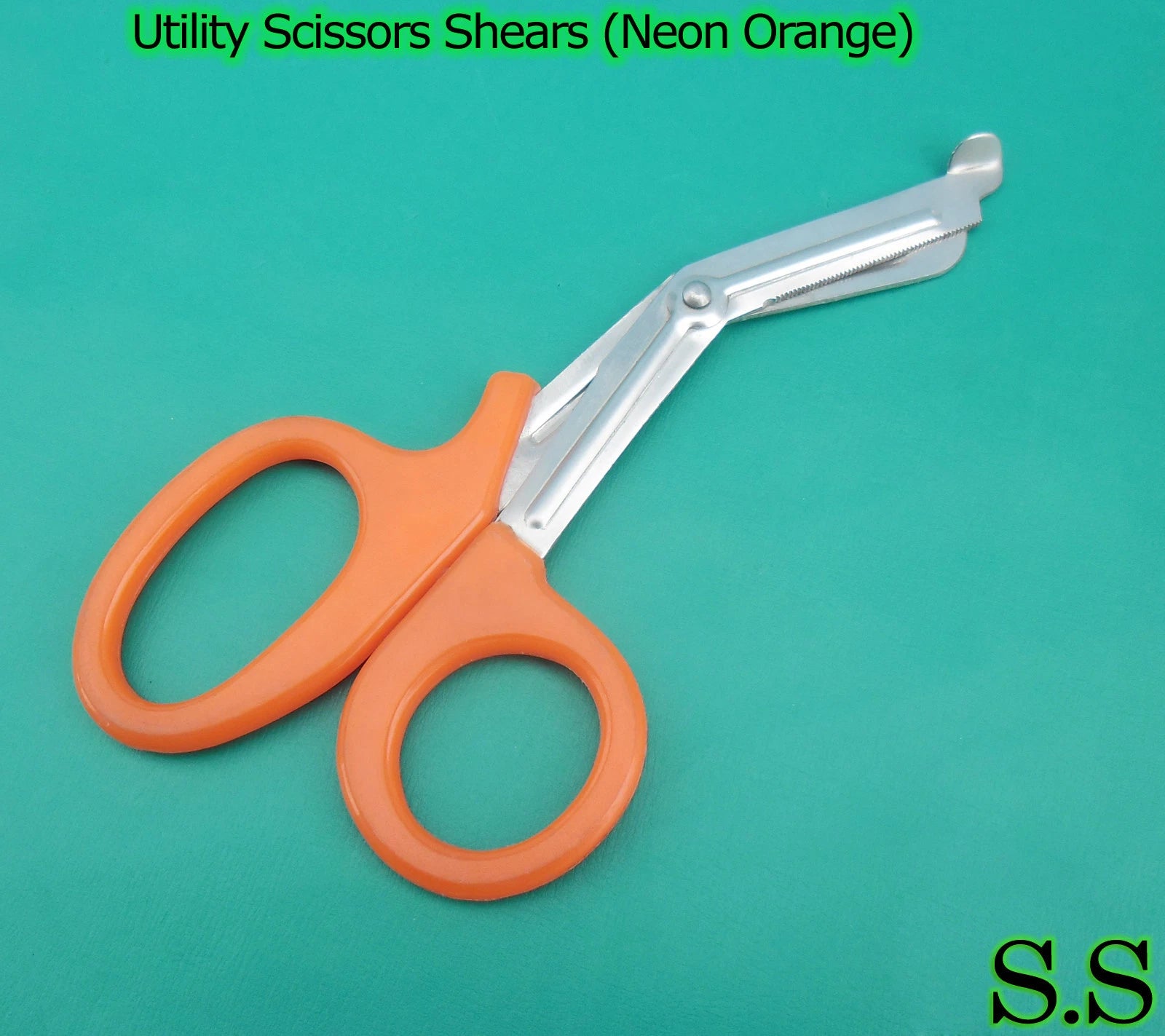 3 Emt Utility Scissors Shears 5.5" (Neon Orange)