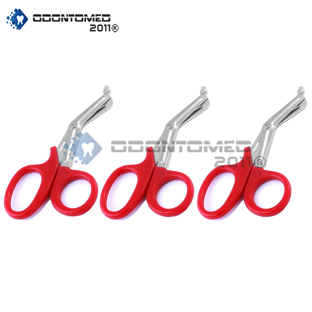 3 Emt Utility Scissors Shears 7.25" Red Colored