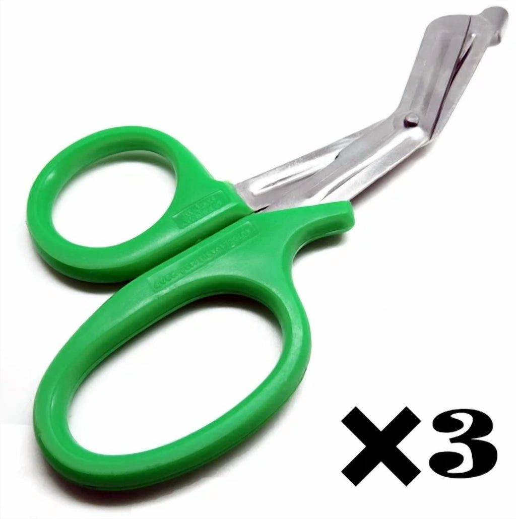 3 Pcs Green Utility Scissors 7.25" Multi-Purpose Diy Ems Emt Shears Instruments