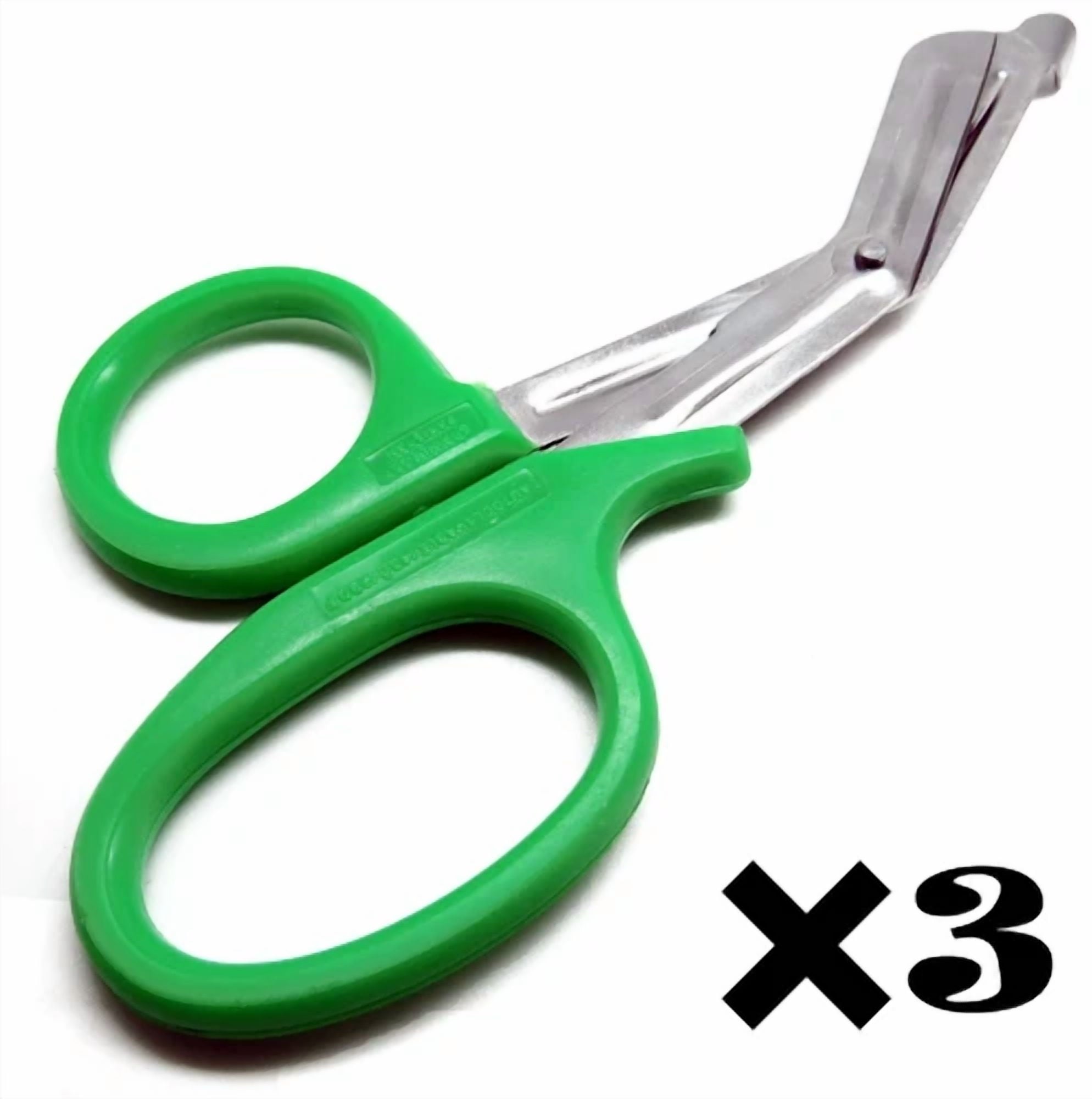 3 Pcs Green Utility Scissors 7.25" Multi-Purpose Diy Ems Emt Shears Instruments