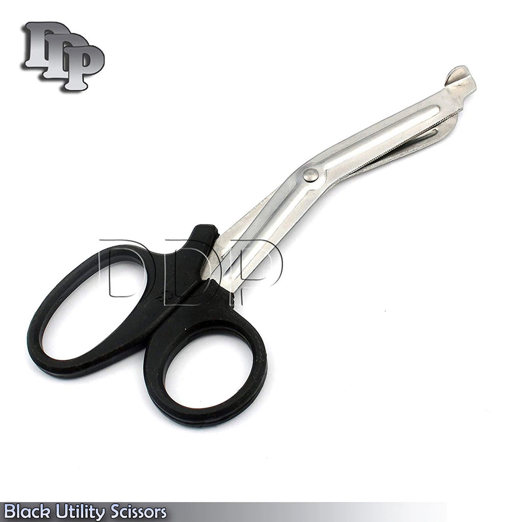 3 Pcs New Black Utility Scissors 5.5" Multi-Purpose Diy Ems Emt Universal Shears