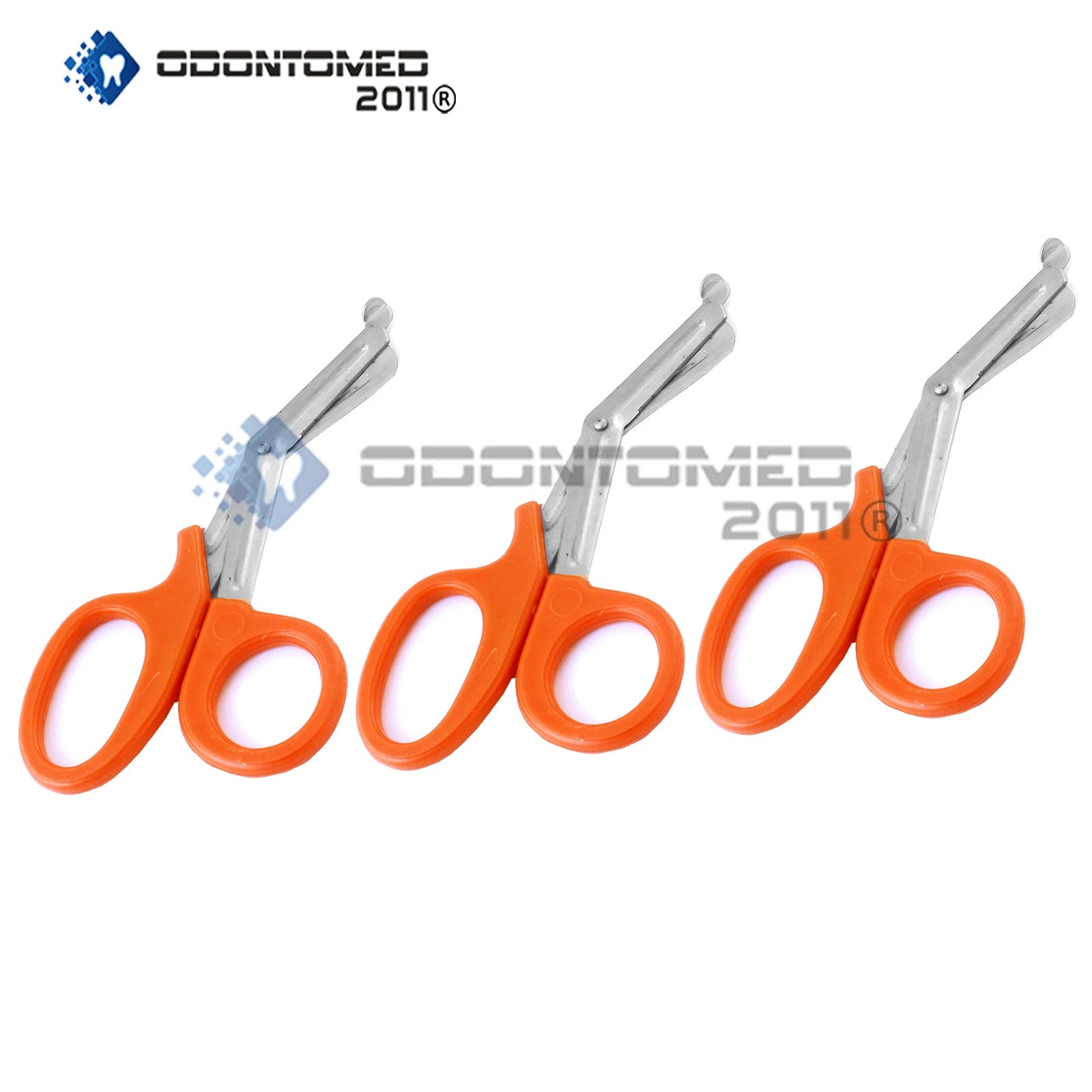 3 Pcs Orange Utility Scissors 5.5" Multi-Purpose Diy Ems Emt Universal Shears