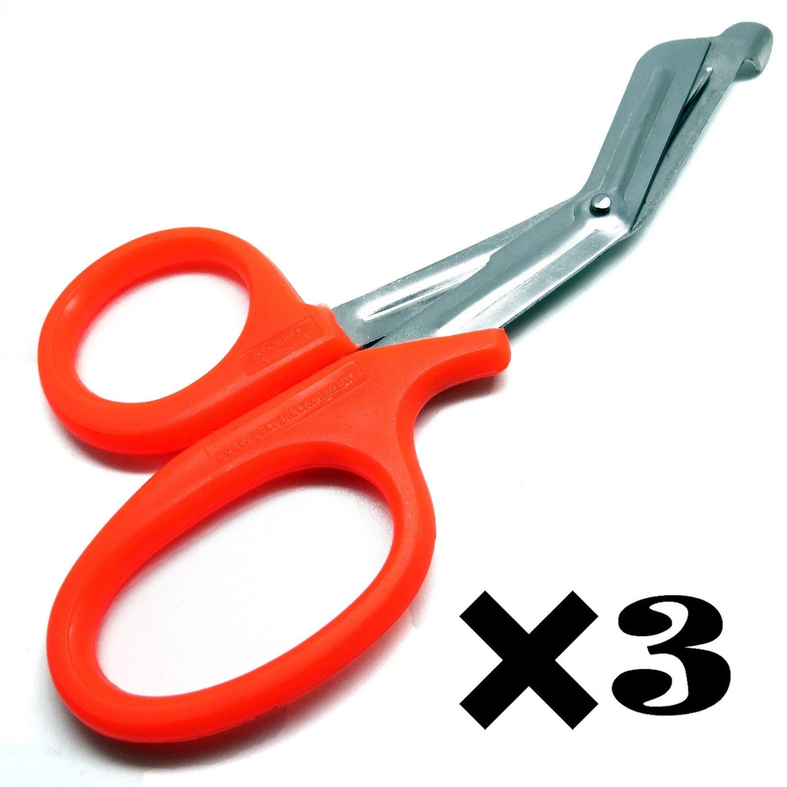 3 Pcs Orange Utility Scissors 7.25" Multi-Purpose Diy Ems Emt Shears Instruments