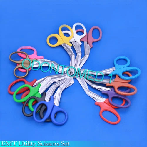 3 Pcs(Pink&Teal&Neon Orange)Utility Bandage Trauma Emt Ems Shears Scissors 7.25"