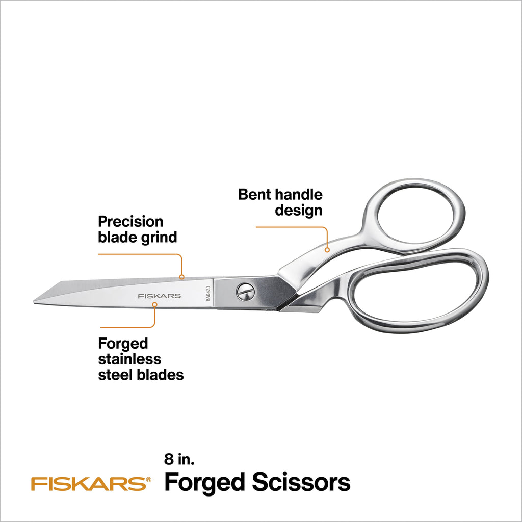 Fiskars 8" Forged Scissors for Fabric and Crafting