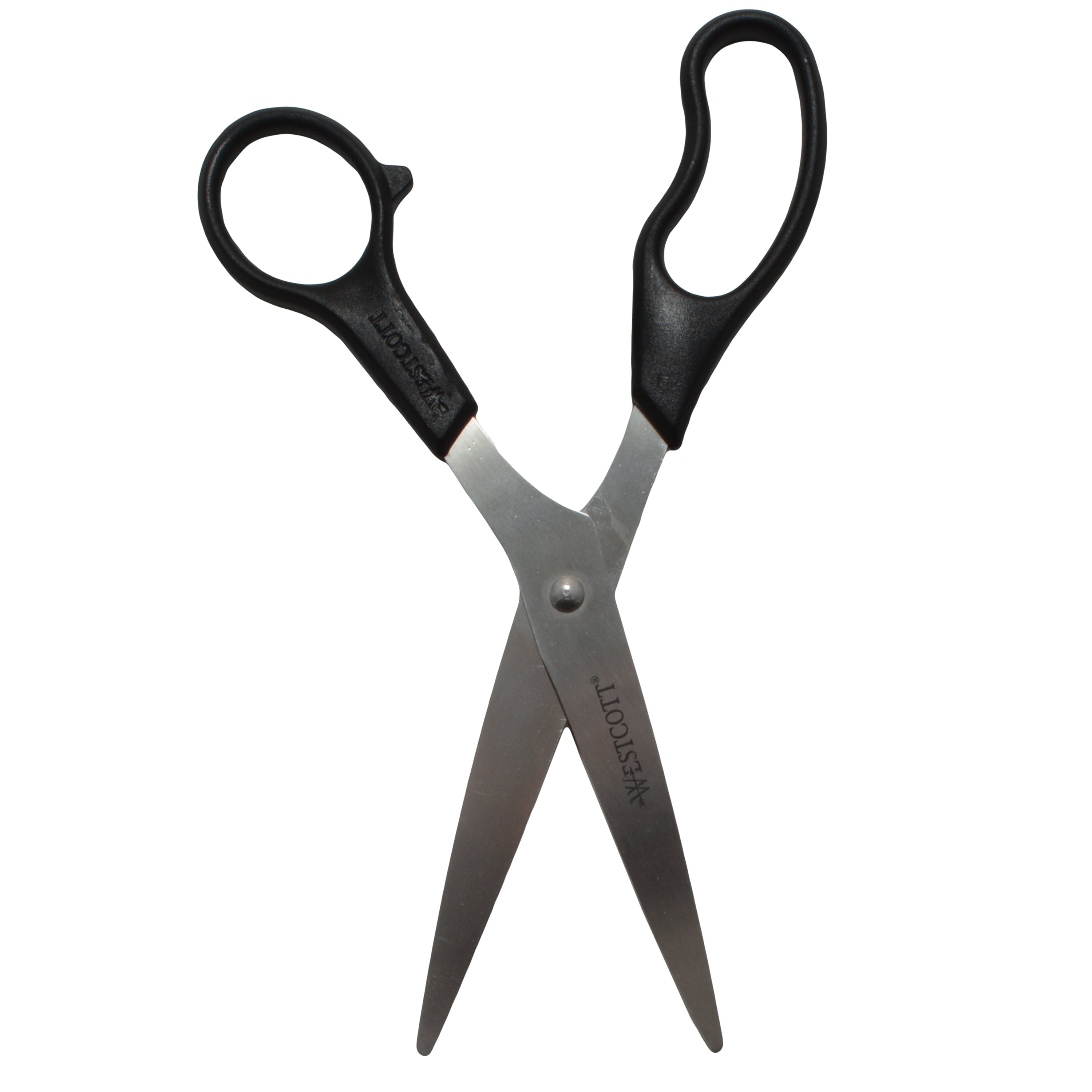 (4 pack) Westcott Kleen Earth Recycled 8" Stainless Steel Scissors, Straight, Black Office, High School Level