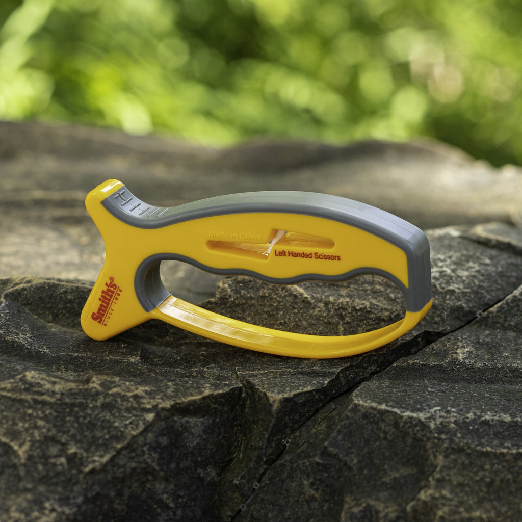 Smith’s 50170 JIFFY V-Sharp Knife & Scissors Sharpener | Yellow & Grey