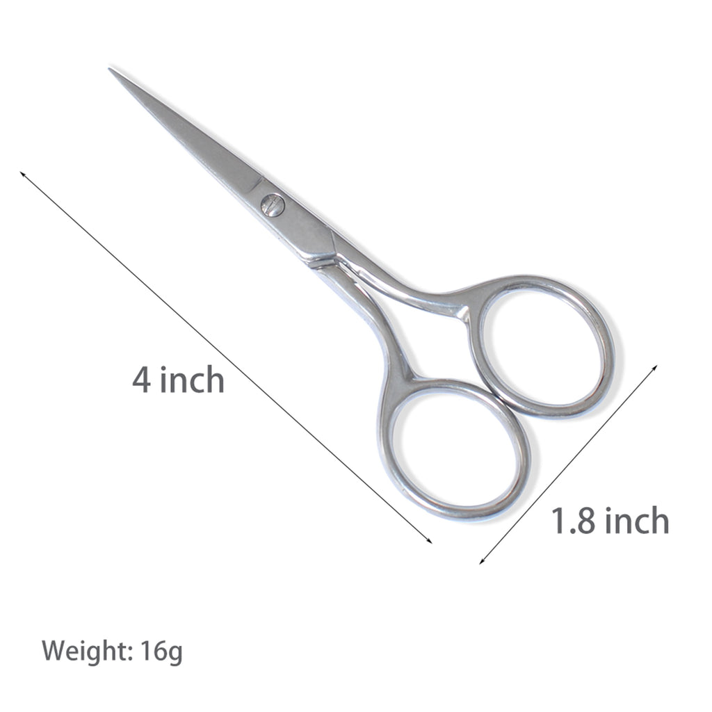 YJSStriving Small Embroidery Scissors 4 Inch Sharp Pointed Tip Precision Scissors Stainless Steel Detail Sewing Scissors for Yarn Thread Cutting, Needlework, Crafting, Sewing