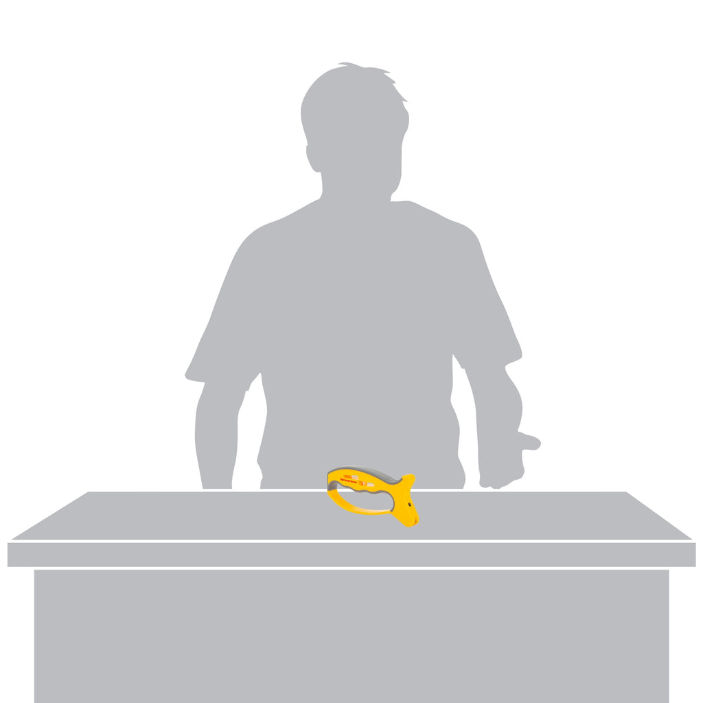 Smith’s 50170 JIFFY V-Sharp Knife & Scissors Sharpener | Yellow & Grey