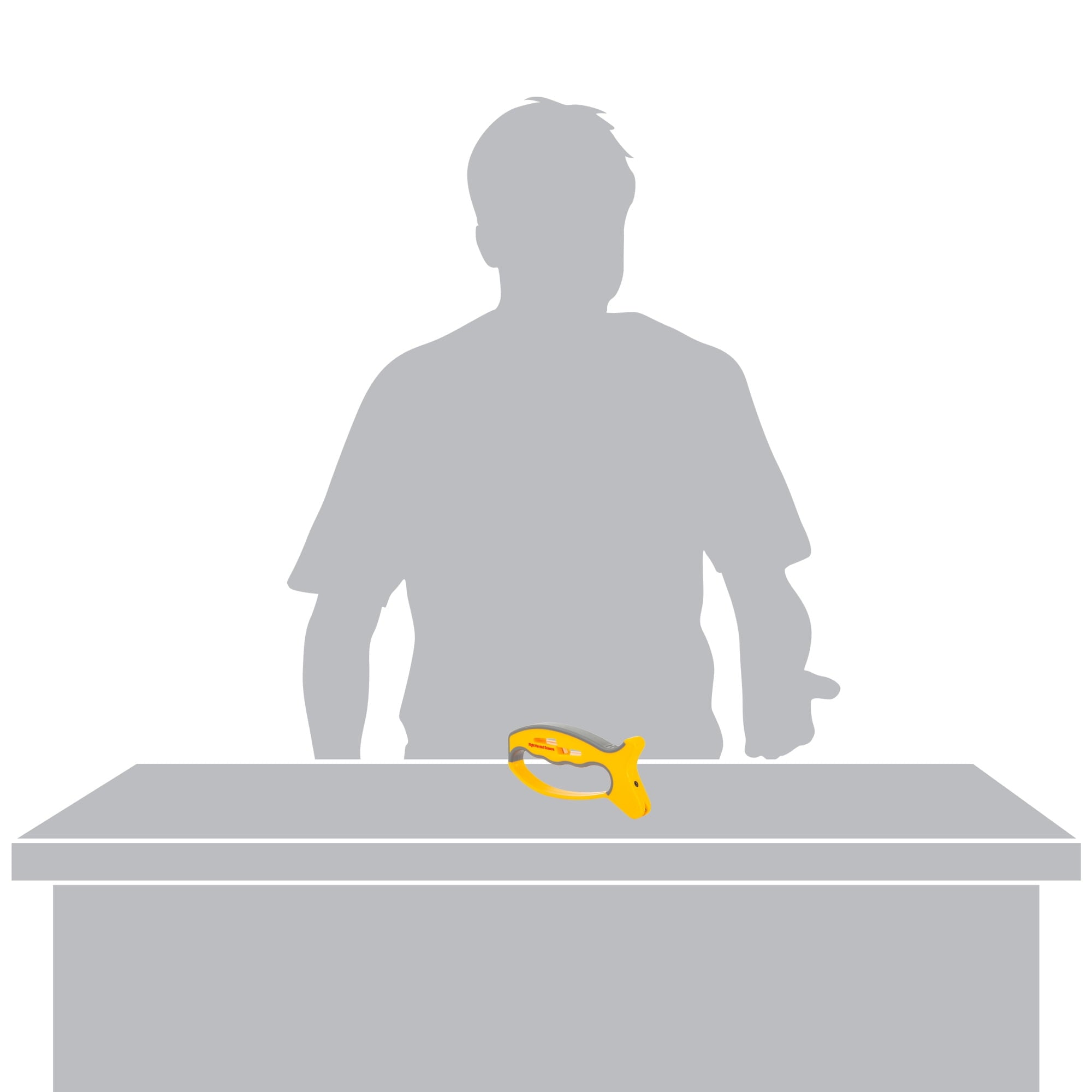 Smith’s 50170 JIFFY V-Sharp Knife & Scissors Sharpener | Yellow & Grey