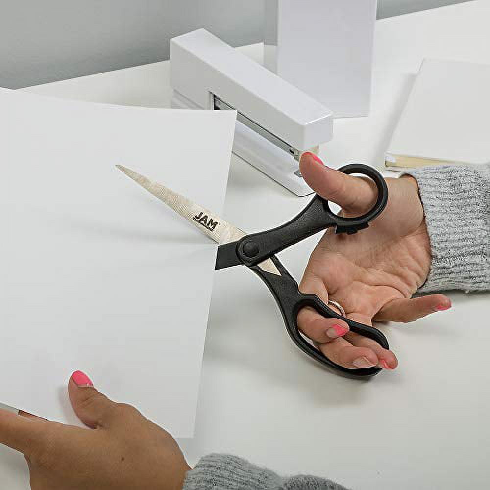JAM Paper Multi-Purpose Precision Scissors, Black, 8 inch, 1/Pack