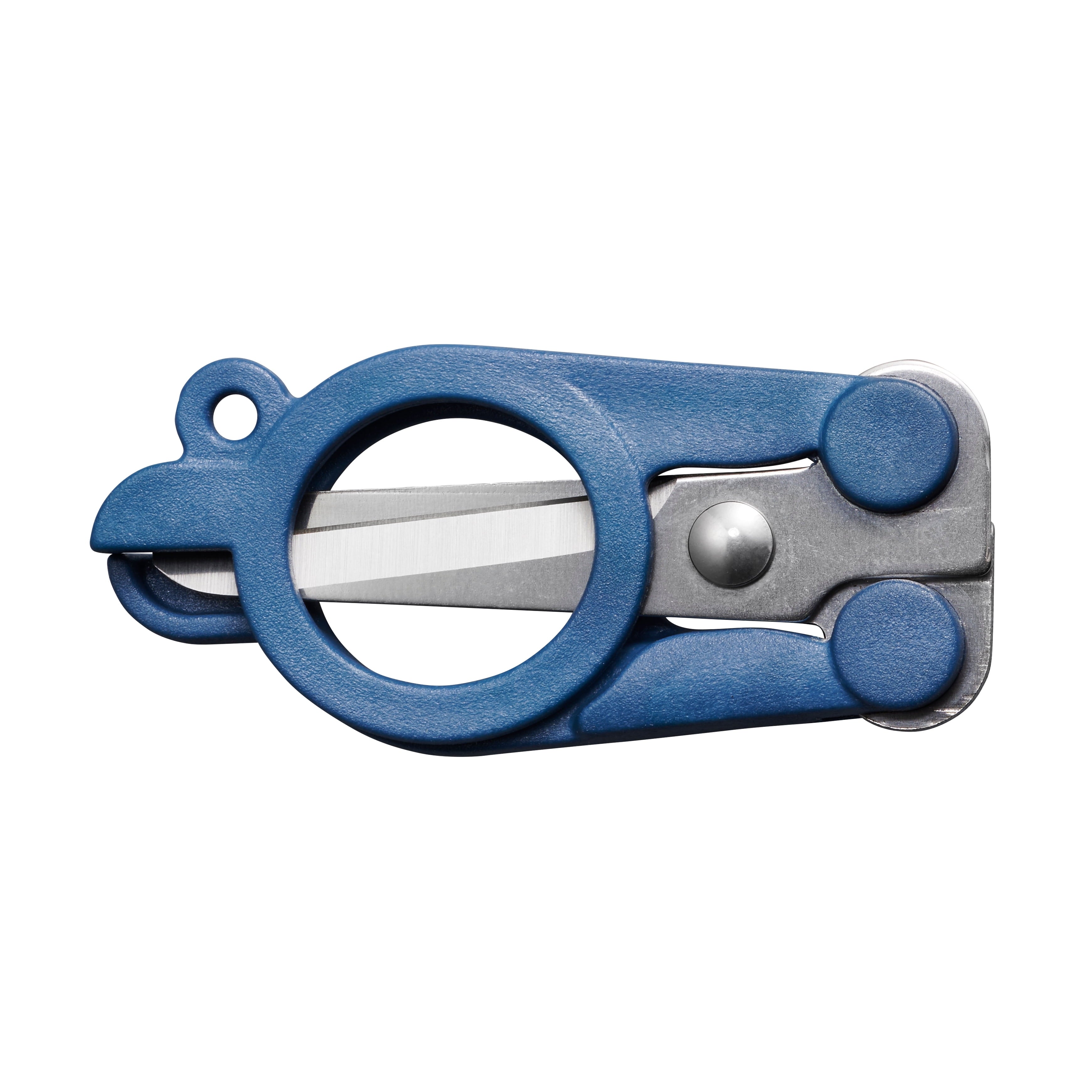 Fiskars Folding Scissors with Double-Loop Handle Stainless Steel, 4", Mountain Haze Blue