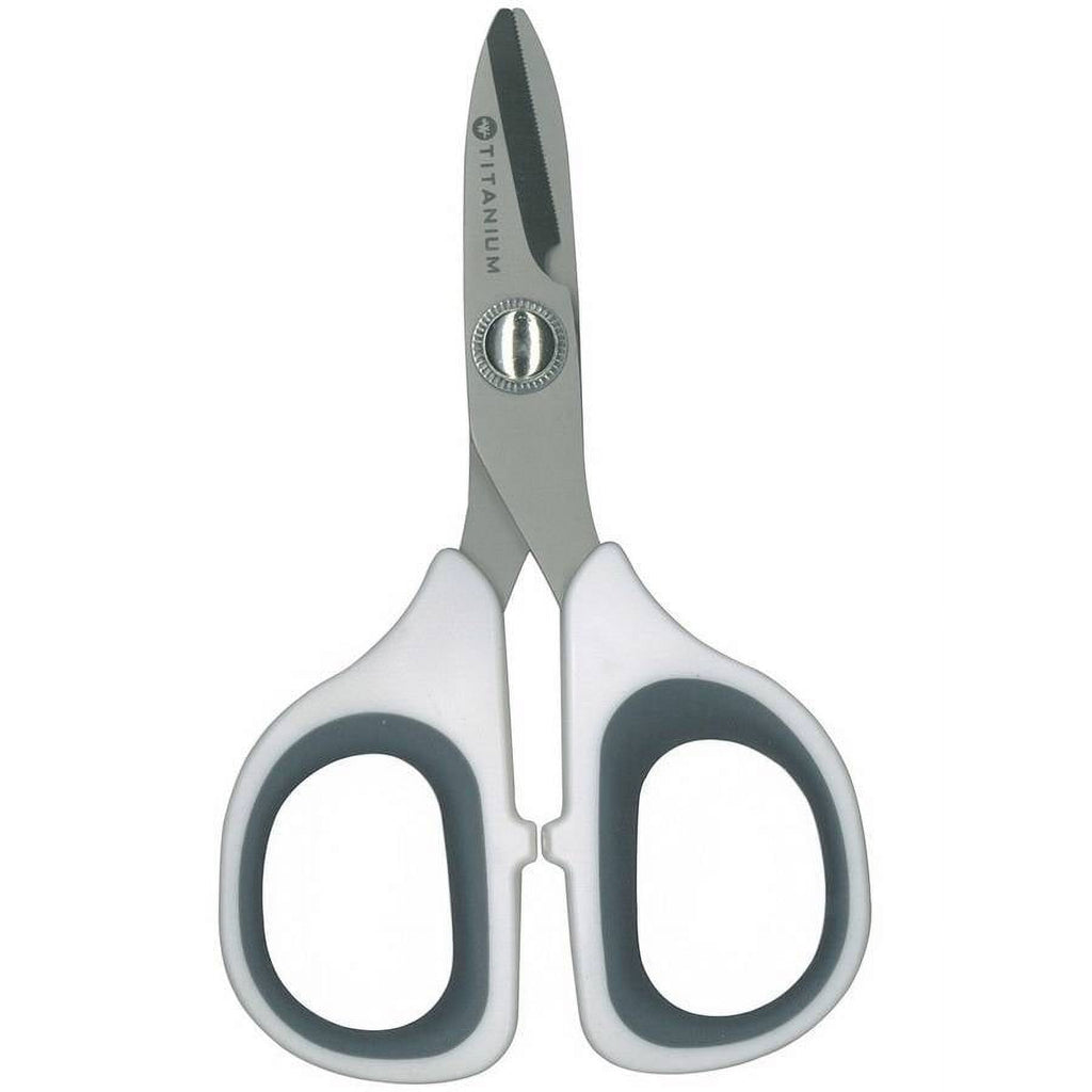 ACME Acme-Titanium Craft Scissors, with Serrated Blade, 5.5", White