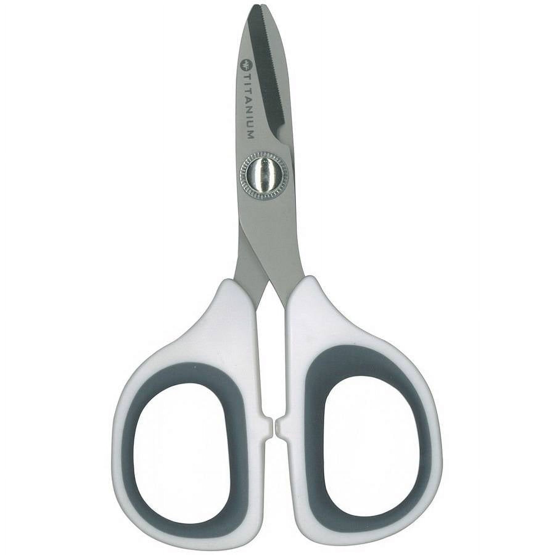ACME Acme-Titanium Craft Scissors, with Serrated Blade, 5.5", White