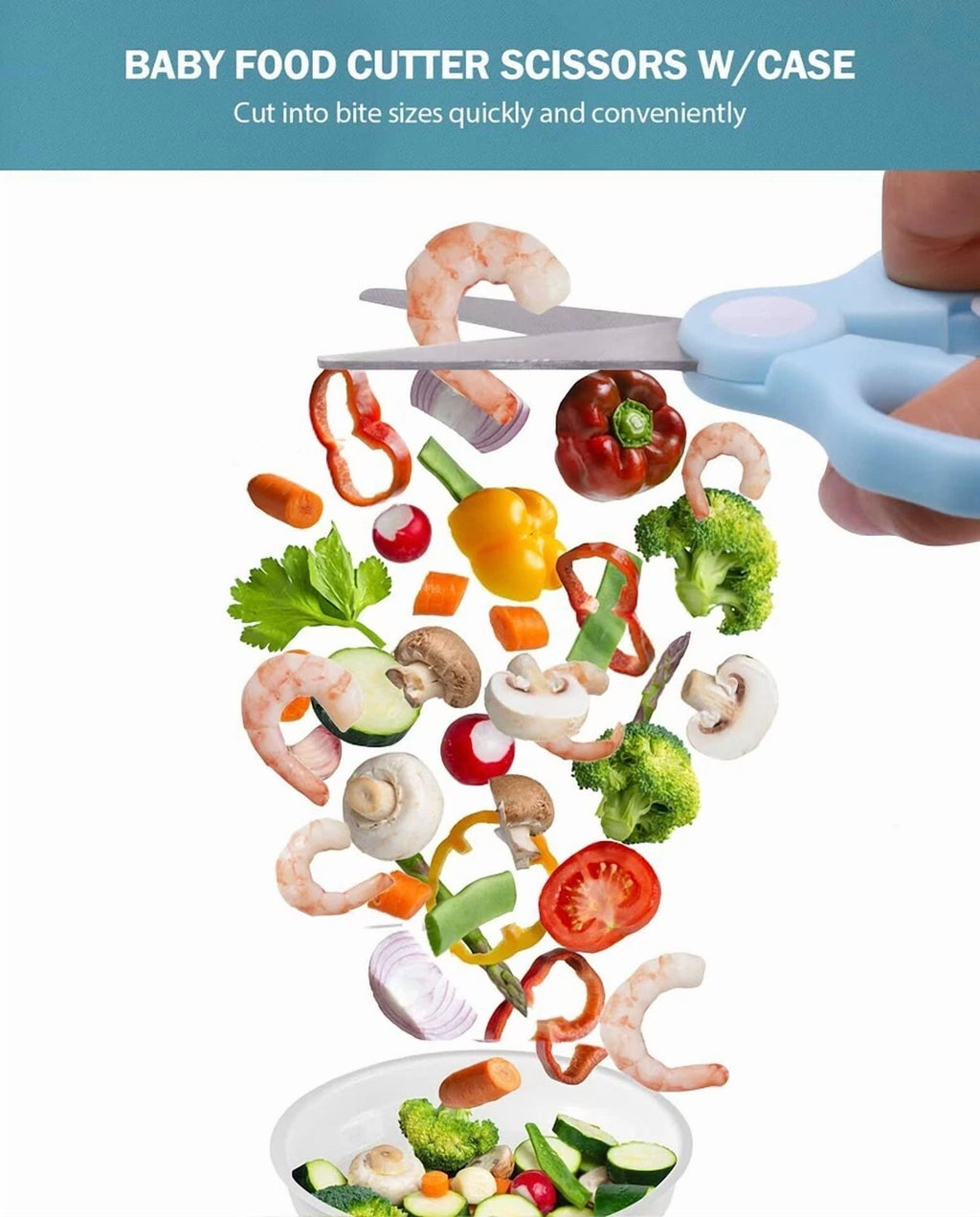 Baby Food Scissors Portable Supplementary Food Scissors Kitchen Food Scissors