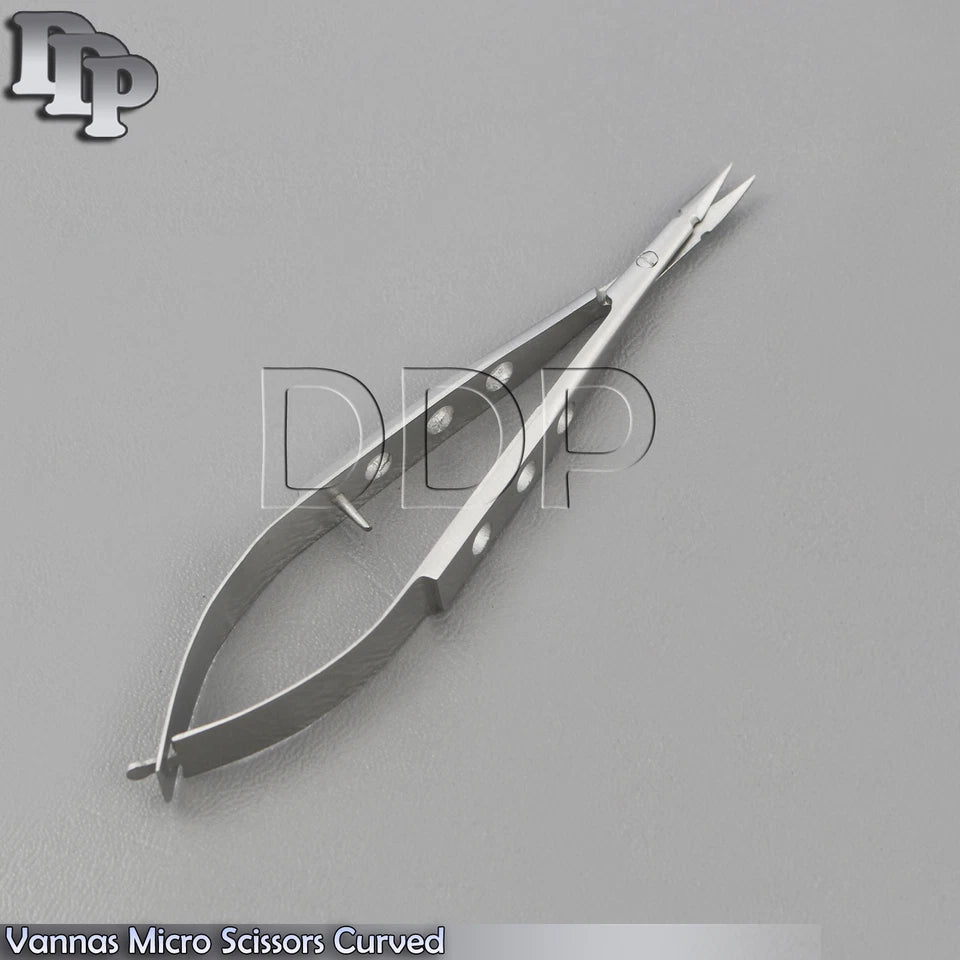 Premium Grade Pacifated Vannas Capsulotomy Micro Scissors 5Mm Blades Curved