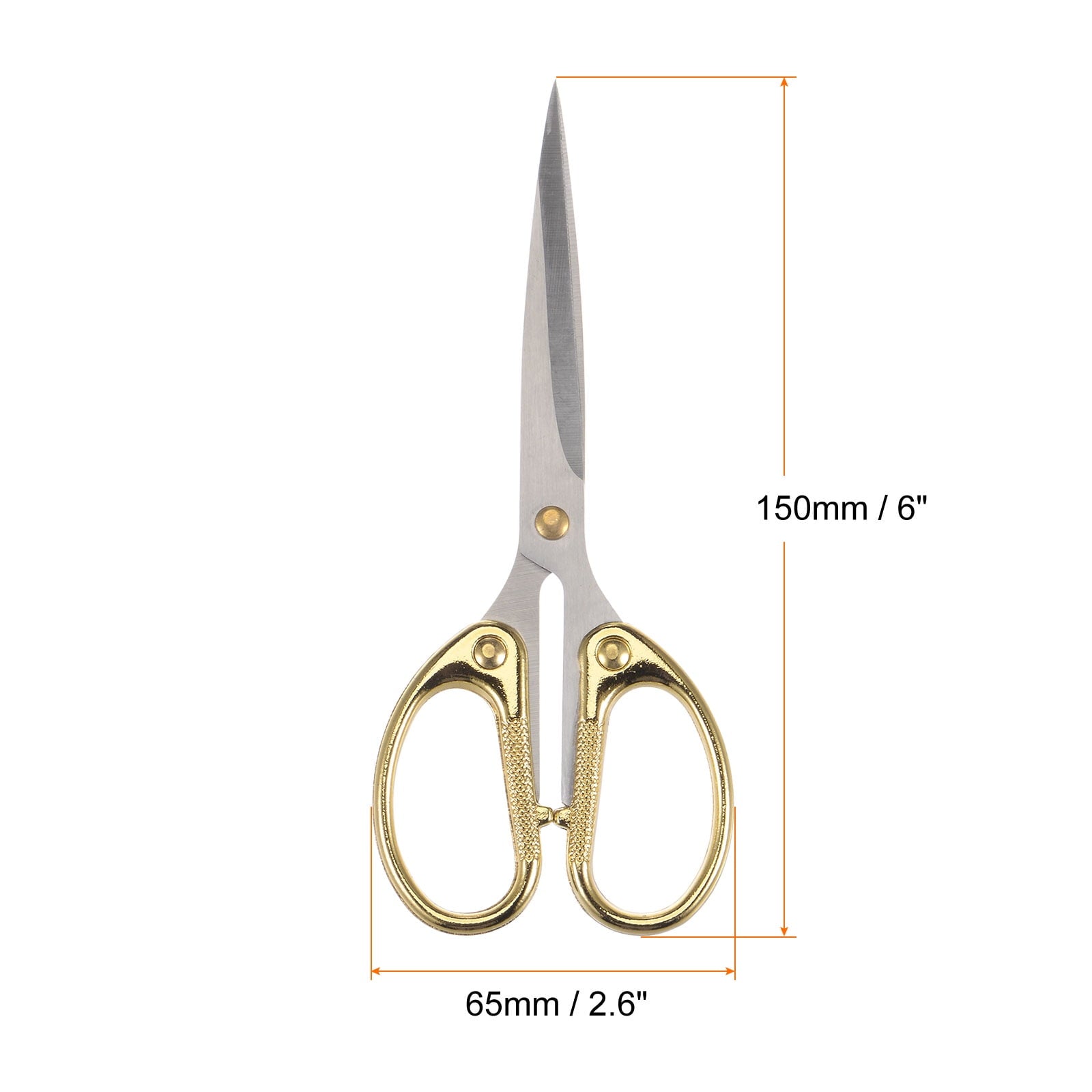 Uxcell 6" Stainless Steel Vintage Mini Scissors for Embroidery Cross Stitch Sewing Gold