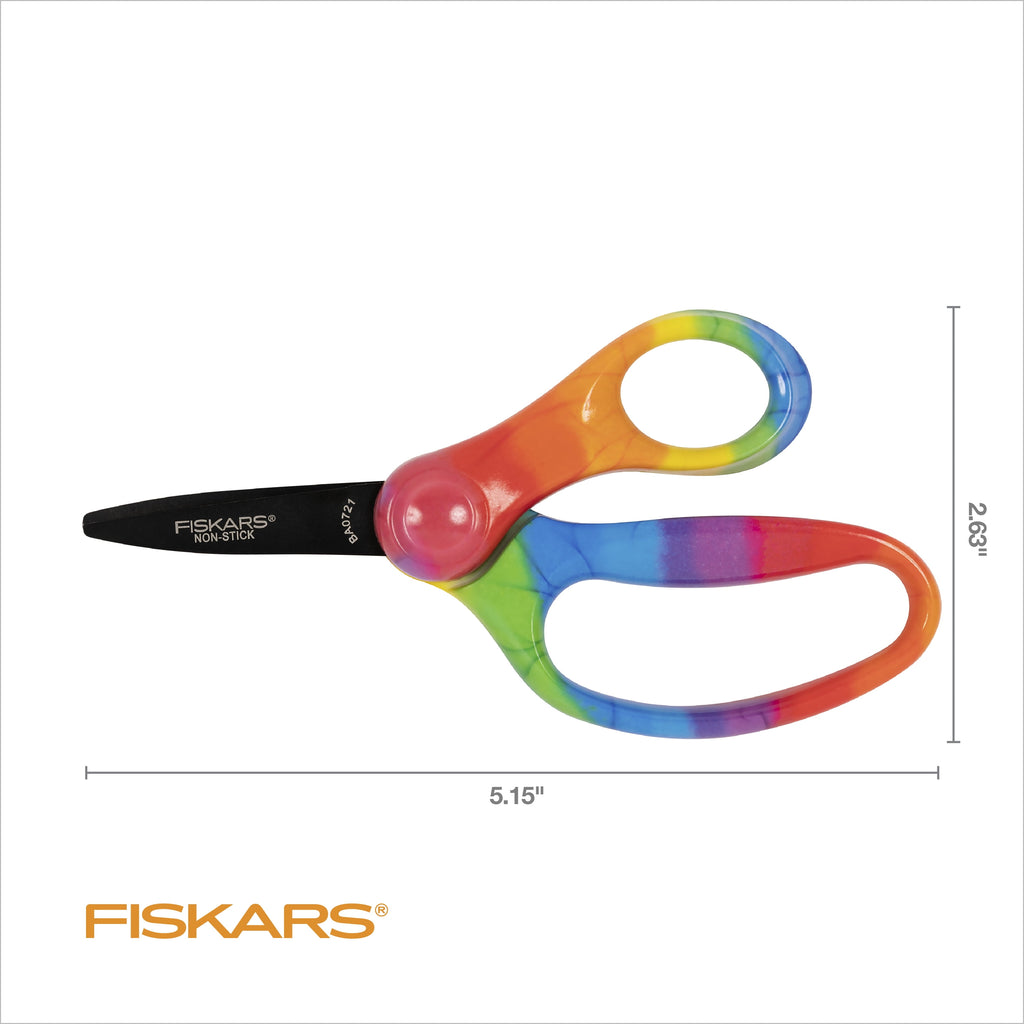 Fiskars 5" Pointed Kids Scissor Ages 4-7, Rainbow