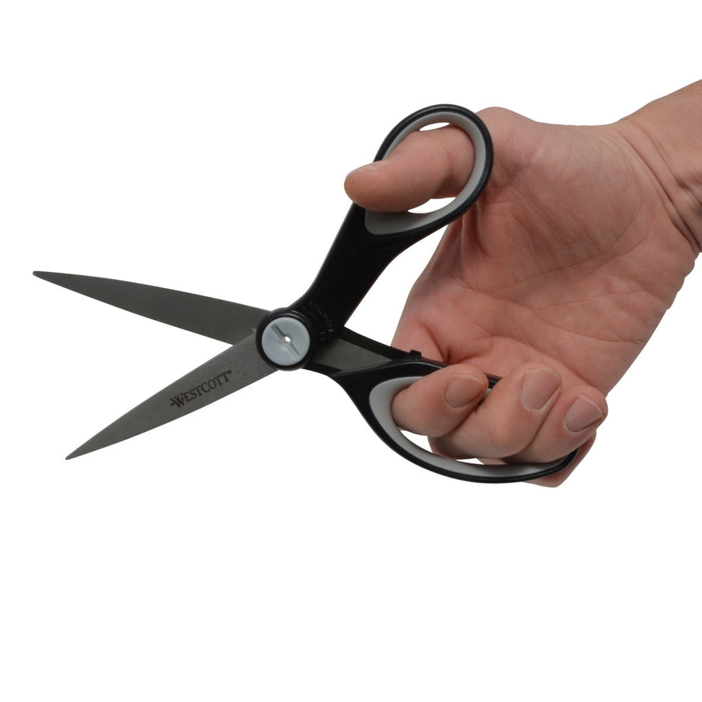 Westcott 8" Straight Stainless Steel Glide Scissors, Durable Stainless Steel, 3-Pack