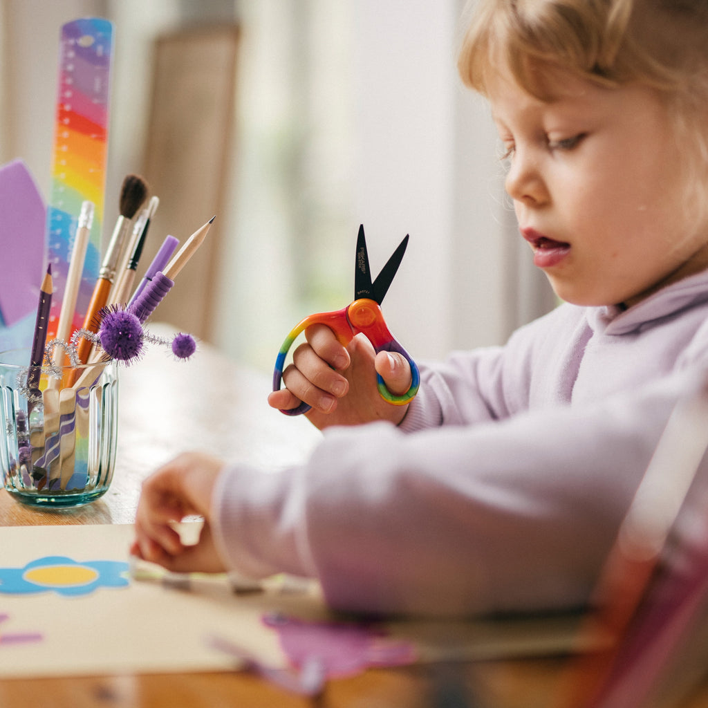 Fiskars 5" Pointed Kids Scissor Ages 4-7, Rainbow