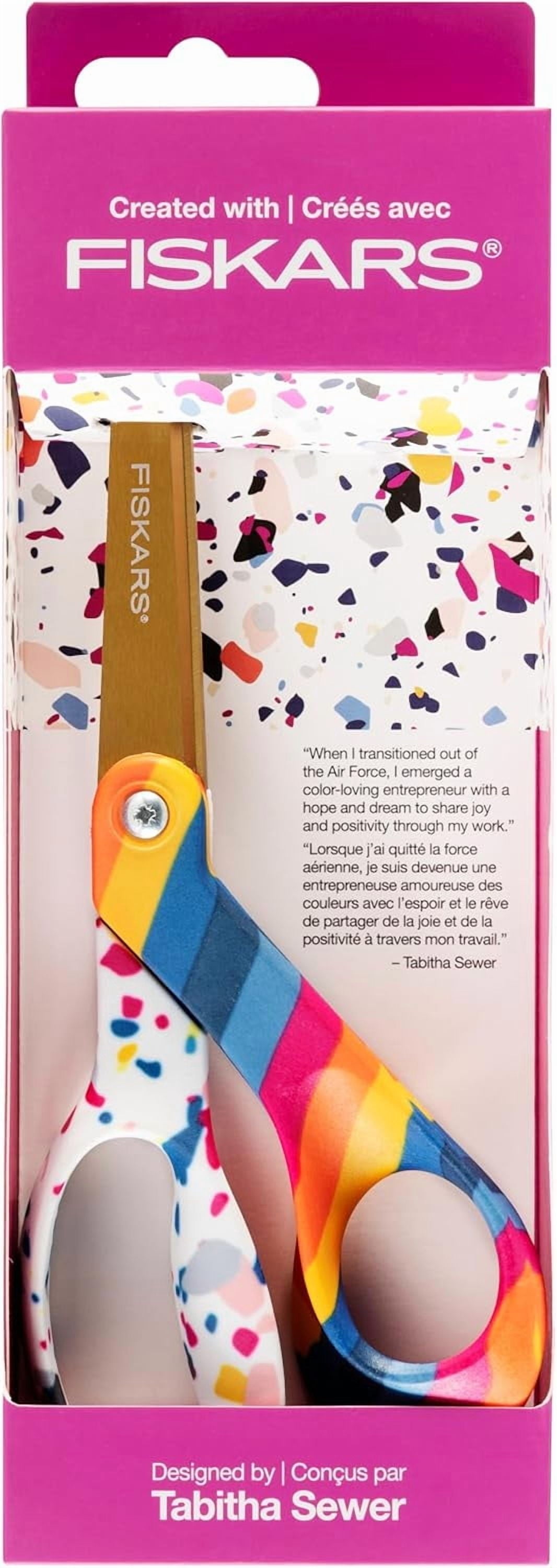 Fiskars Premier Designer 8-Inch Sewing Scissors, Sew Bold, 1 Count