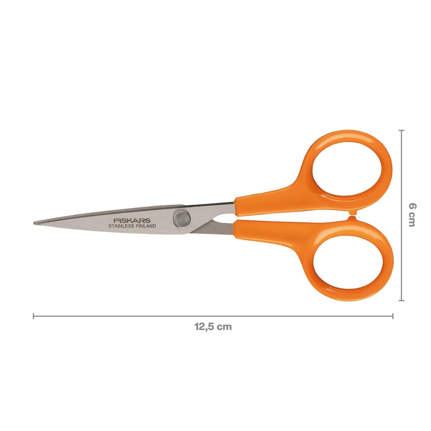 Fiskars Classic Metal Micro-Tip Needlework Scissors, Orange, 5.9 x 1.2 x 12.6 cm