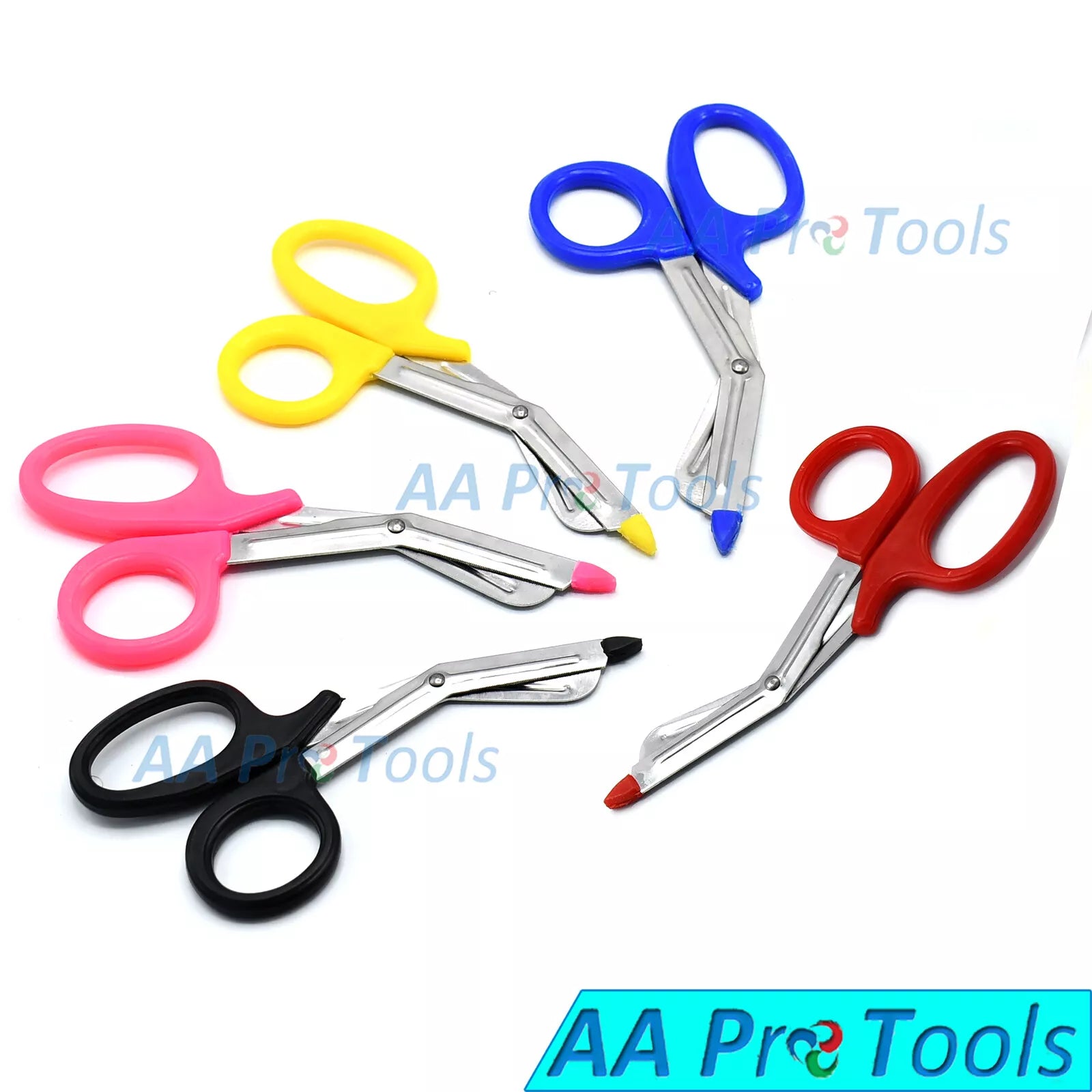 5 Emt Utility Scissors Shears 7.5" With Probe Black, Red, Blue, Pink & Yellow