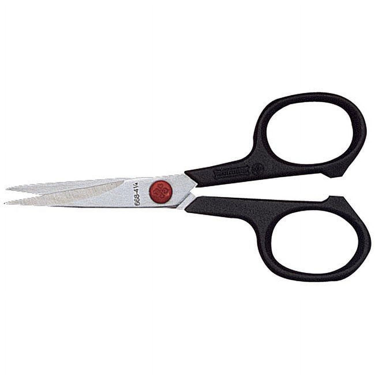 Mundial Red Dot Embroidery Scissors 4.25"-Knife Edge