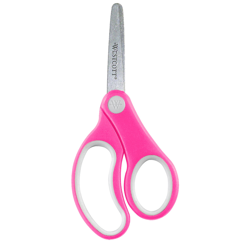 Westcott Kids Scissors, 5", Soft Handle, Multicolor, Preschool, 1-Count