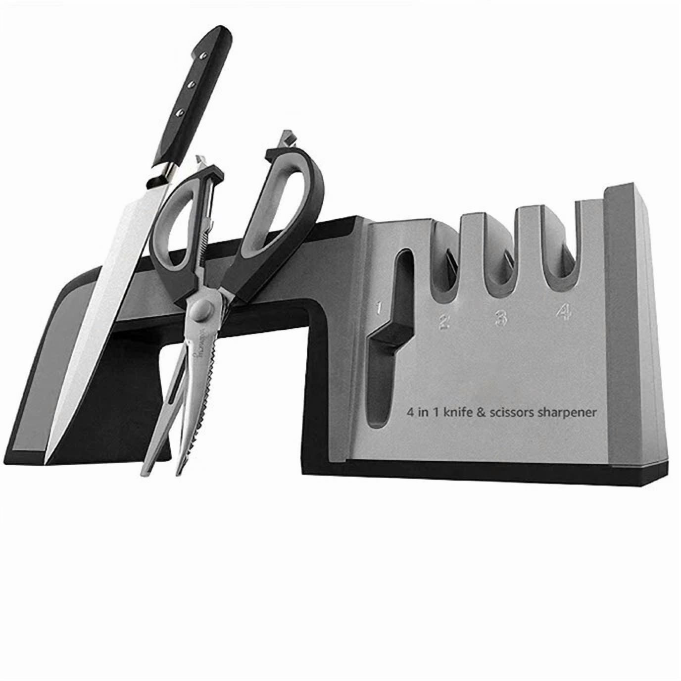 Knife Sharpener Professional System Scissors Tool Heavy Duty Diamond Tungsten