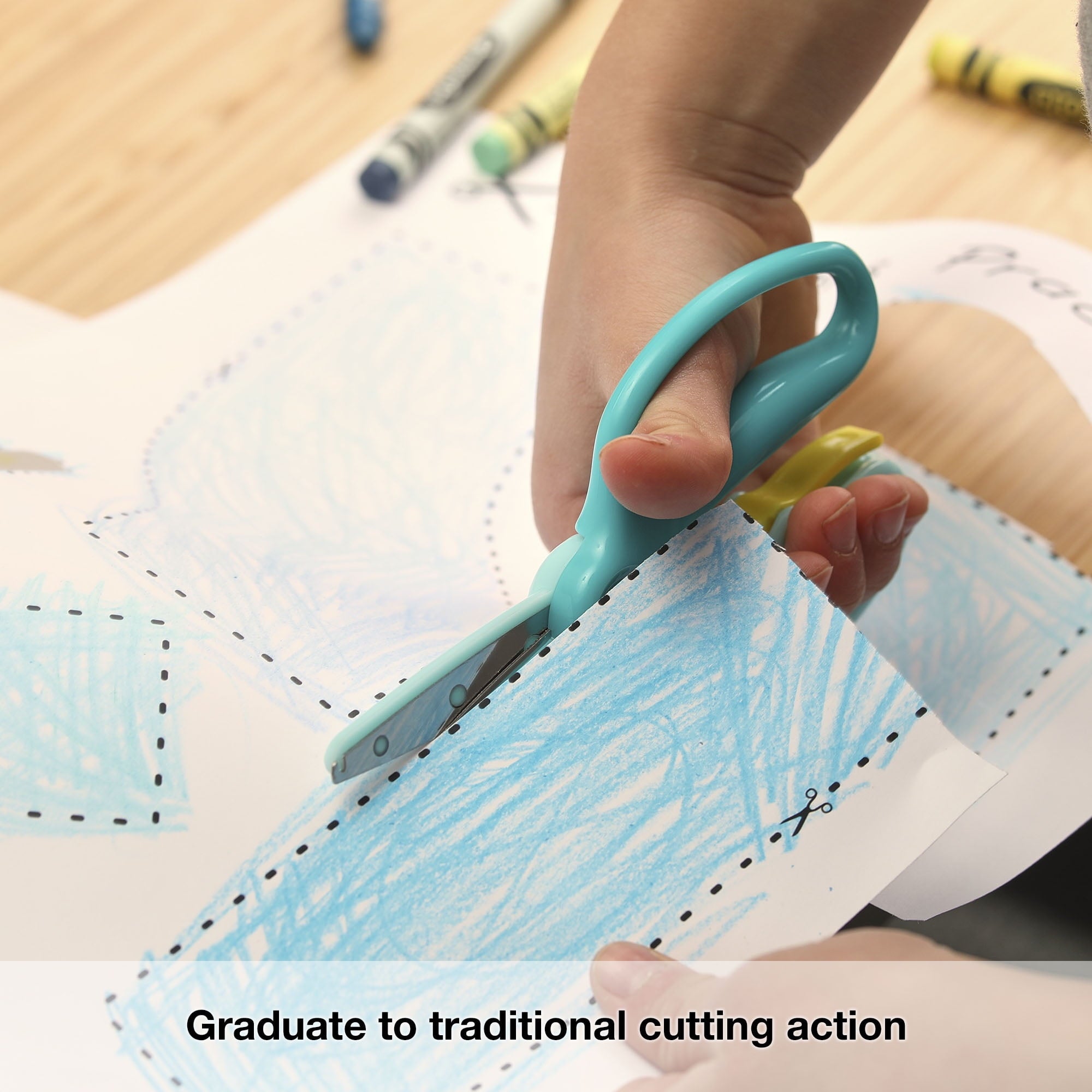 Fiskars Kids Training Scissors, 3 Pack, Blue and Red