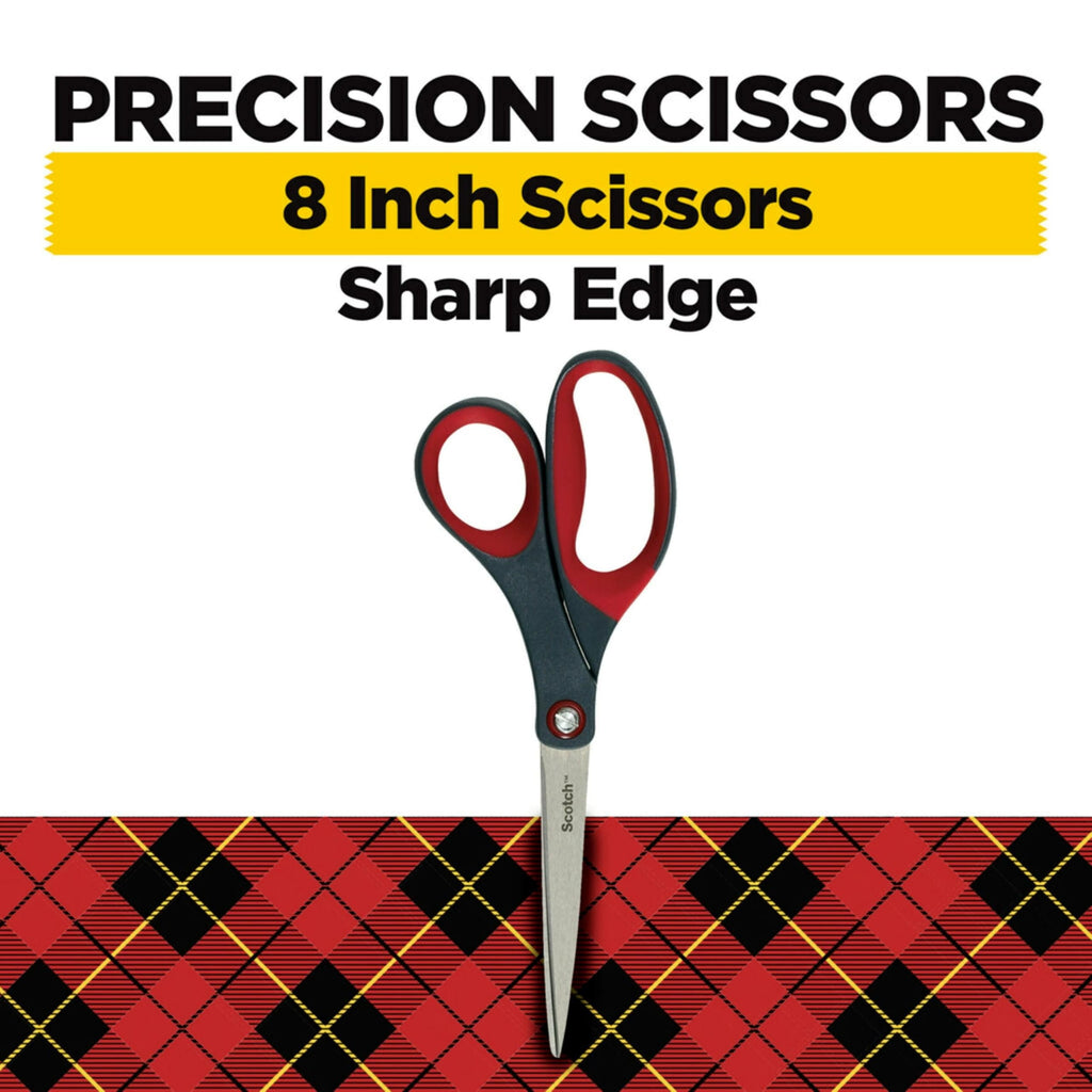 Scotch 8 Inch Precision Bent Scissors, Great for Everyday Use 1448B