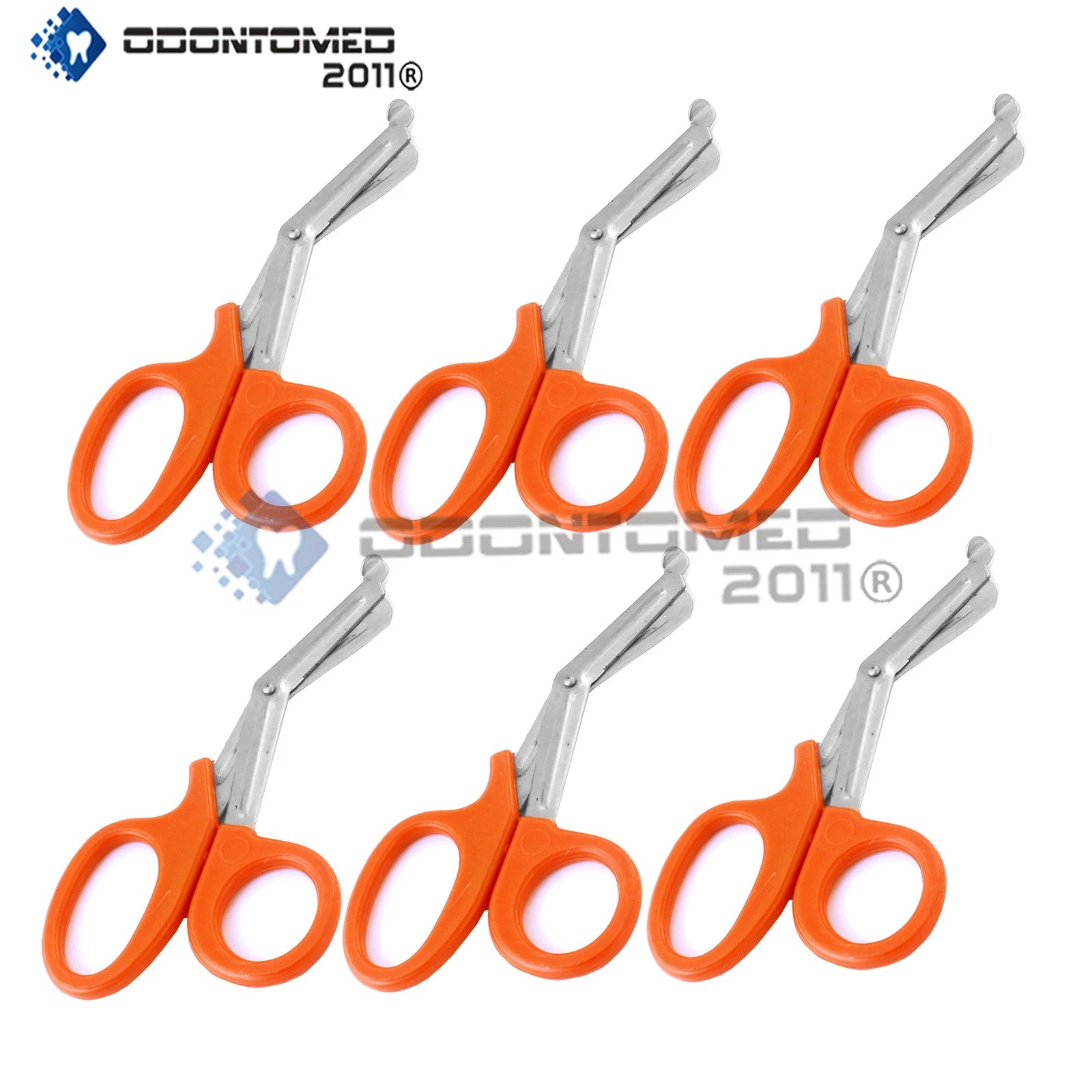 6 Emt Utility Scissors Shears 7.25" Orange Colored