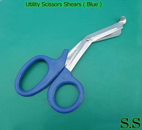 6 Pieces Emt Utility Scissors Shears 5.5" Blue Colored New Brand