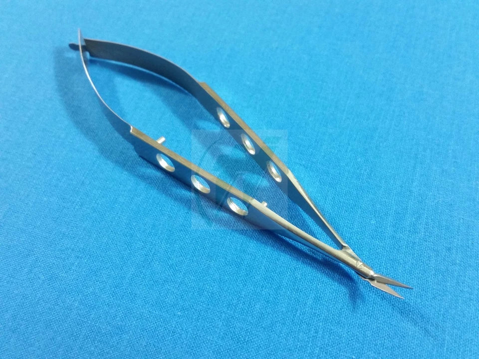 Premium Grade Pacivated Mcpherson Vannas Micro Scissors Angled Forward Blade 4"