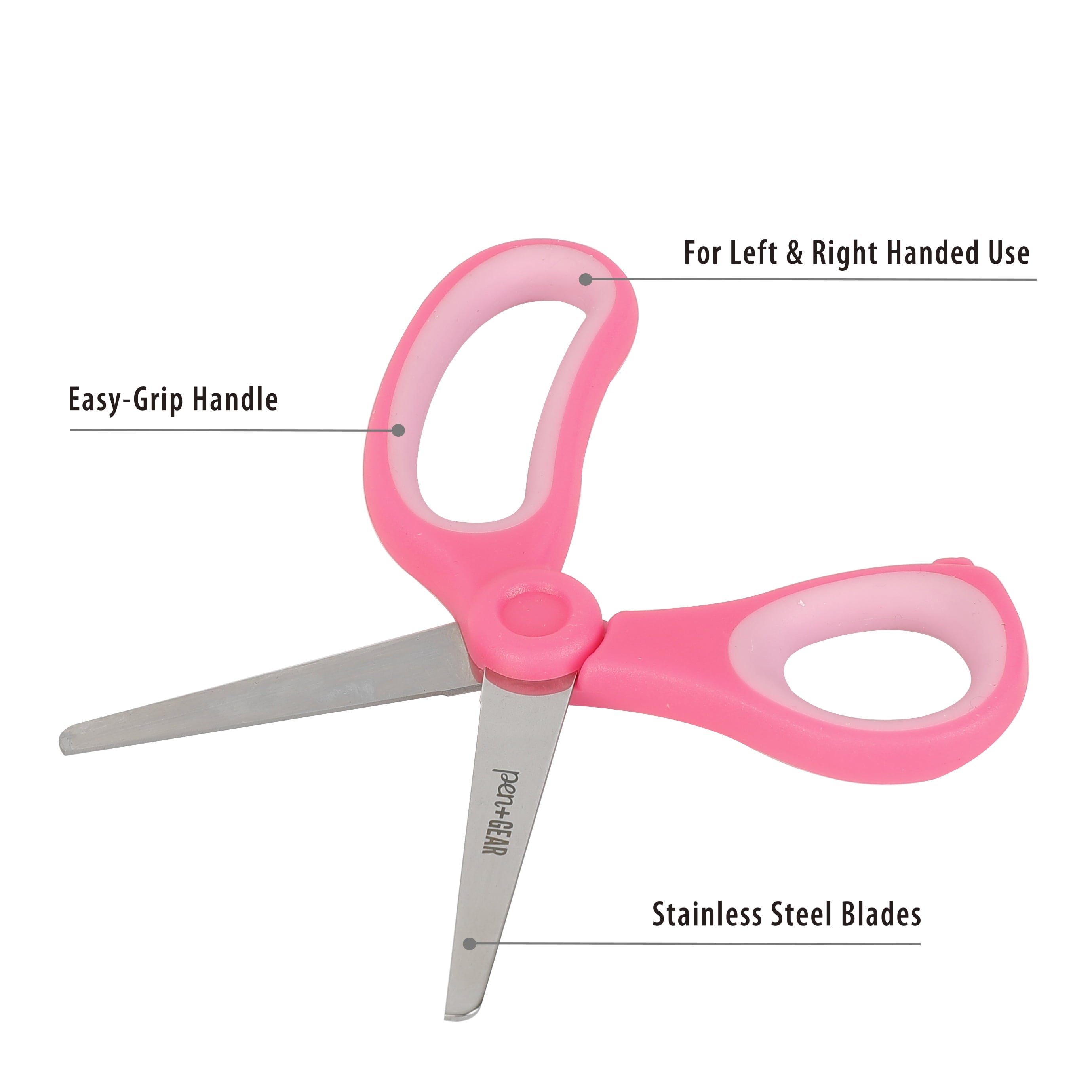 Pen+Gear 5-inch Blunt-tip Kids Scissors, Ages 4-7, School Supplies, Pink