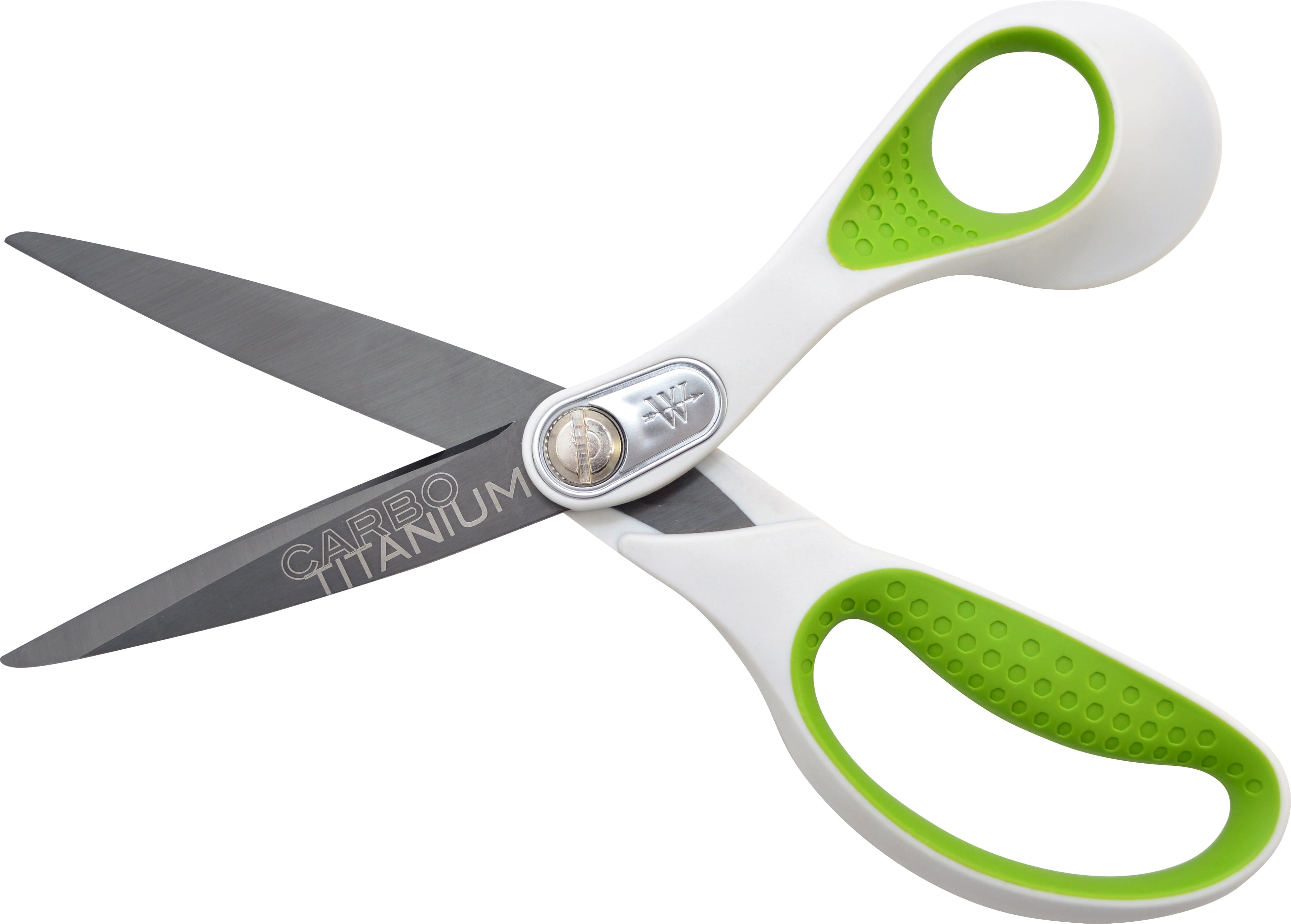 Westcott Carbo Titanium Straight Scissors, 8", Straight, for Office, High School Educational Level, White 1-Count