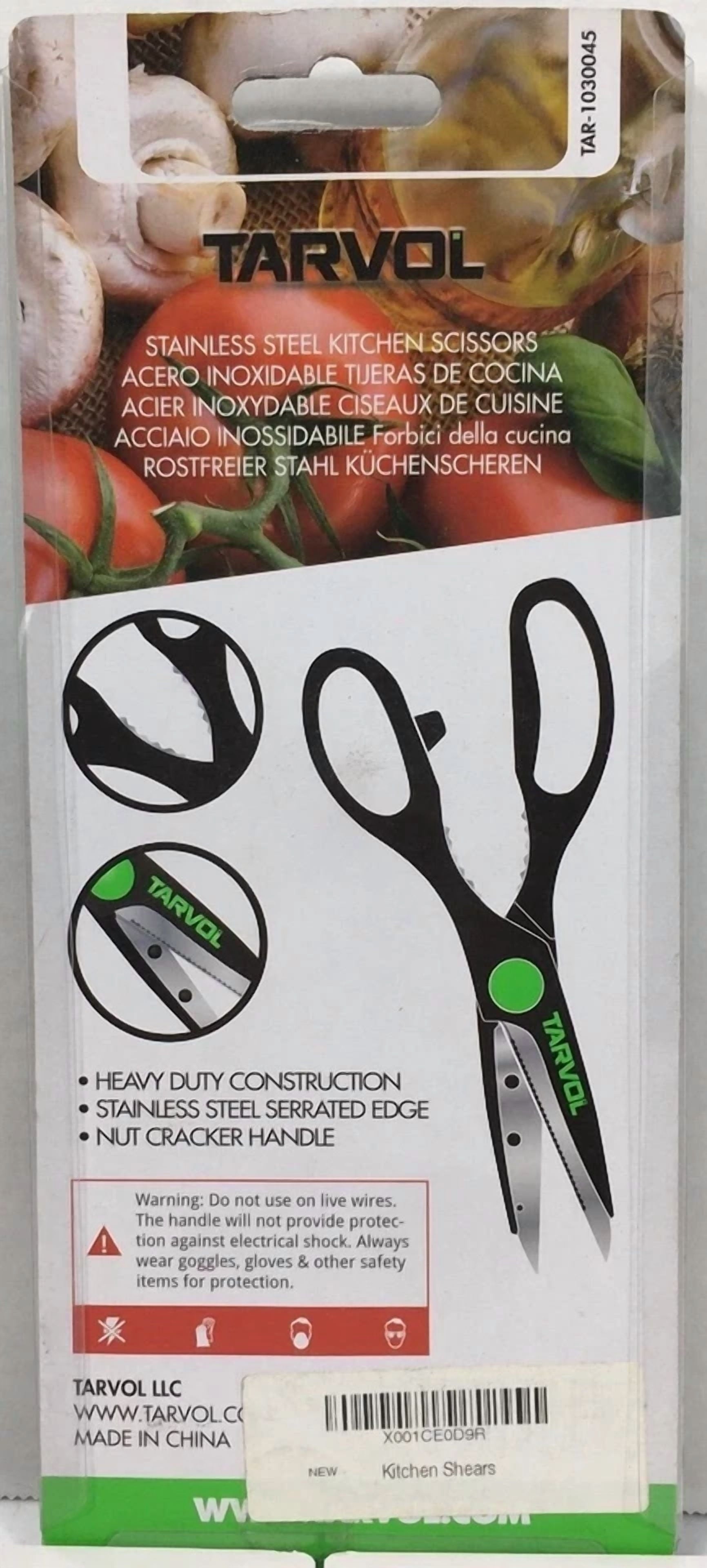 Tarvol Stainless Steel Kitchen Shears Scissors 8”