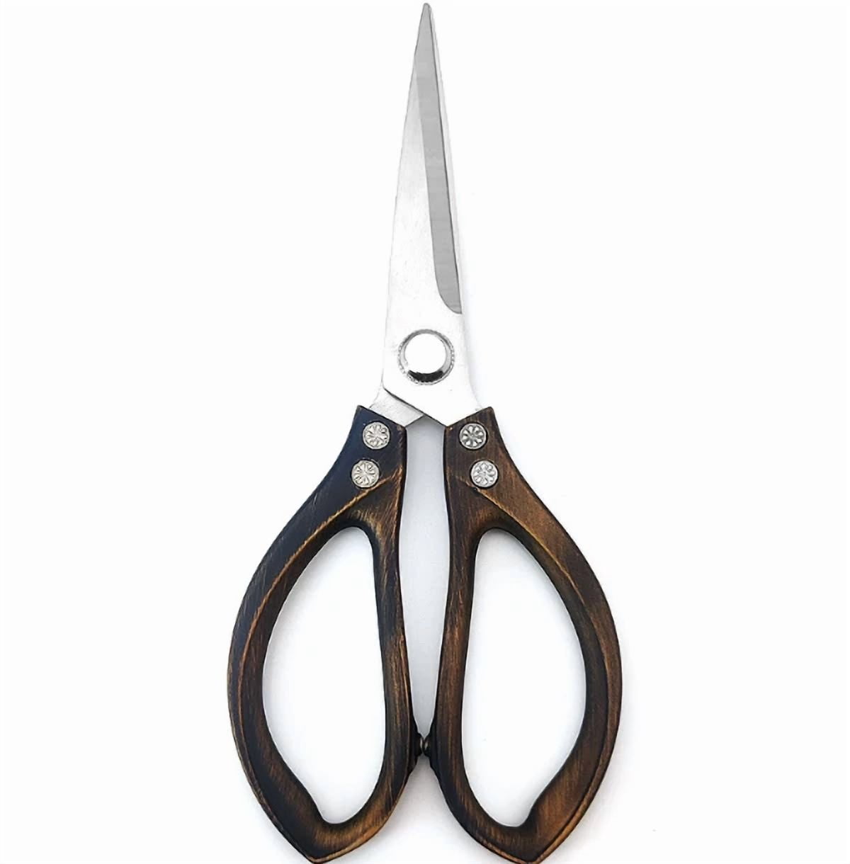 Stainless Steel Kitchen Scissors Retro Strong Chicken Bone Scissors Household