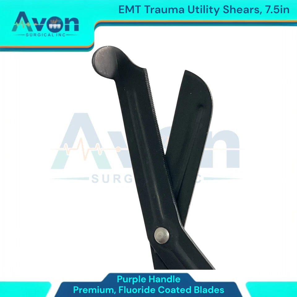 Purple Handle Emt Utility Trauma Scissors 7.5In, Fluoride-Coated, Serrated (1Ea)