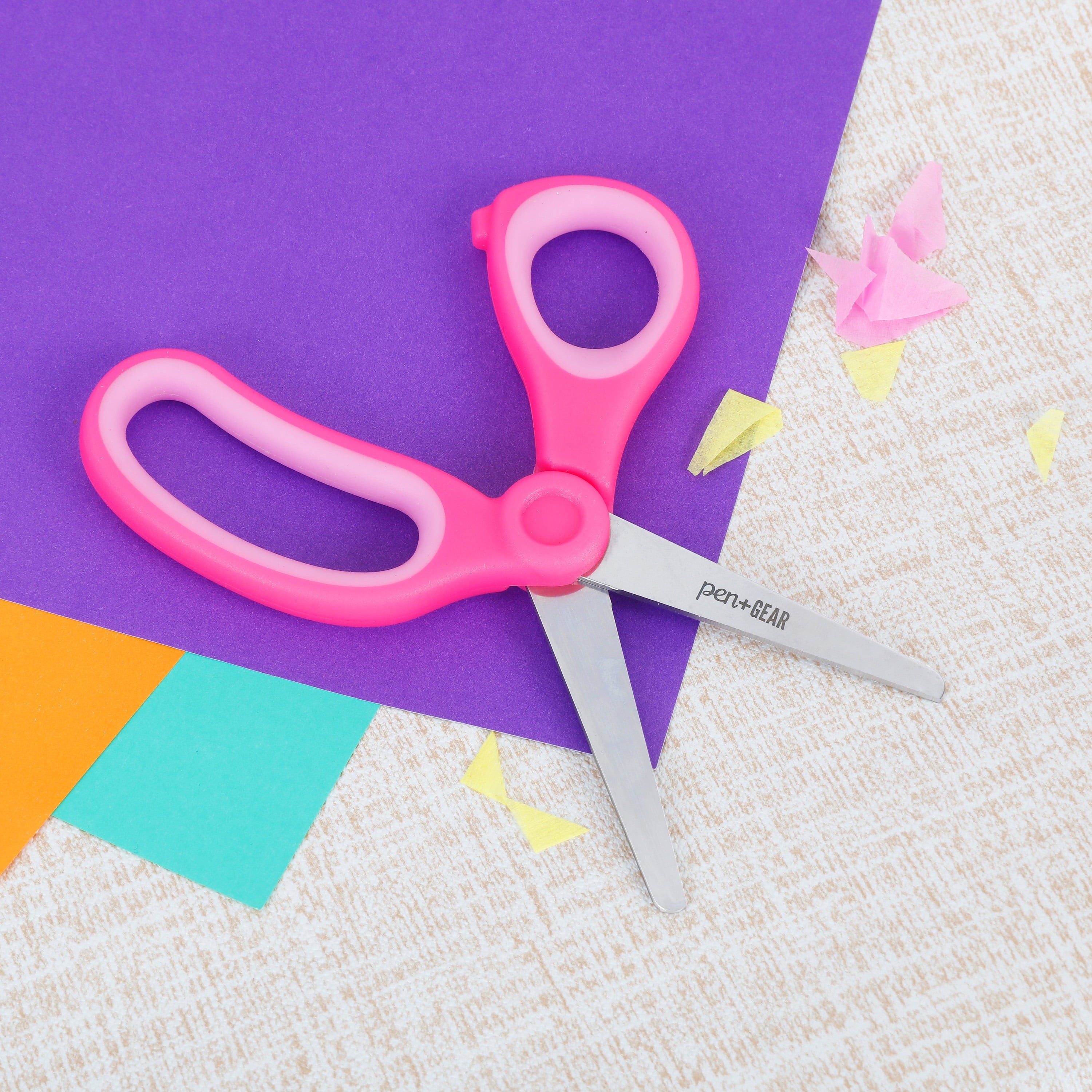 Pen+Gear 5-inch Blunt-tip Kids Scissors, Ages 4-7, School Supplies, Pink