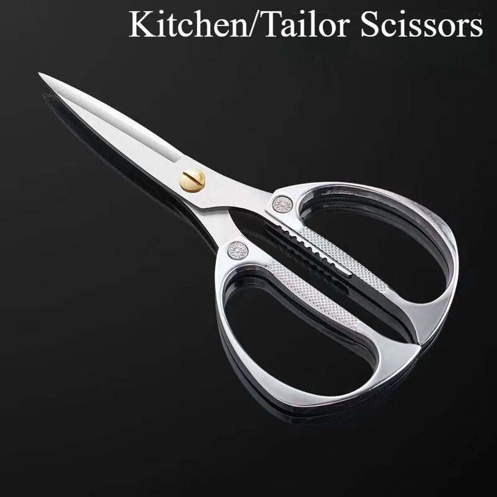 7.5" Home Kitchen Scissors Sharp Stainless Steel Gold Cutting Sewing Shear Us