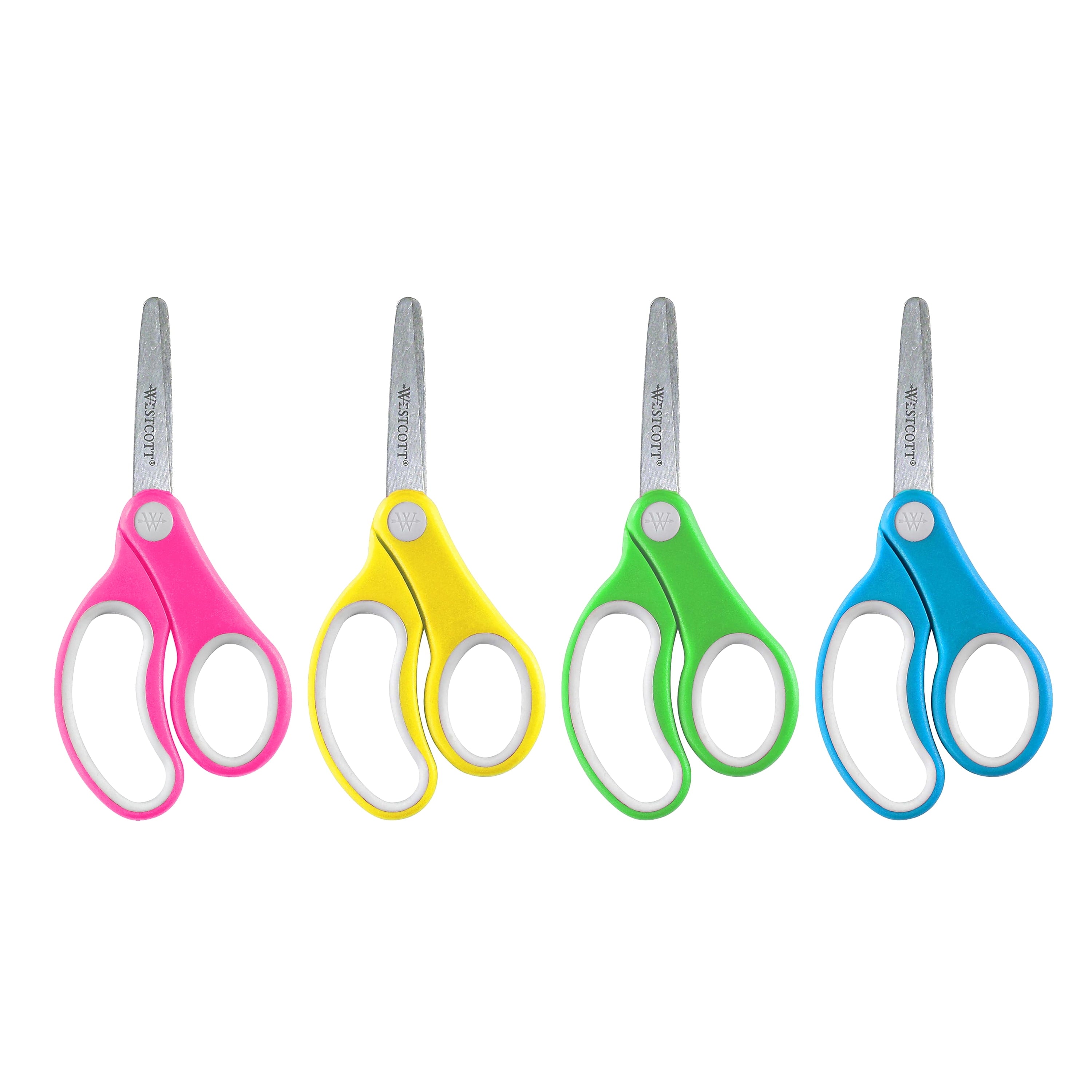 Westcott Kids Scissors, 5", Soft Handle, Multicolor, Preschool, 1-Count