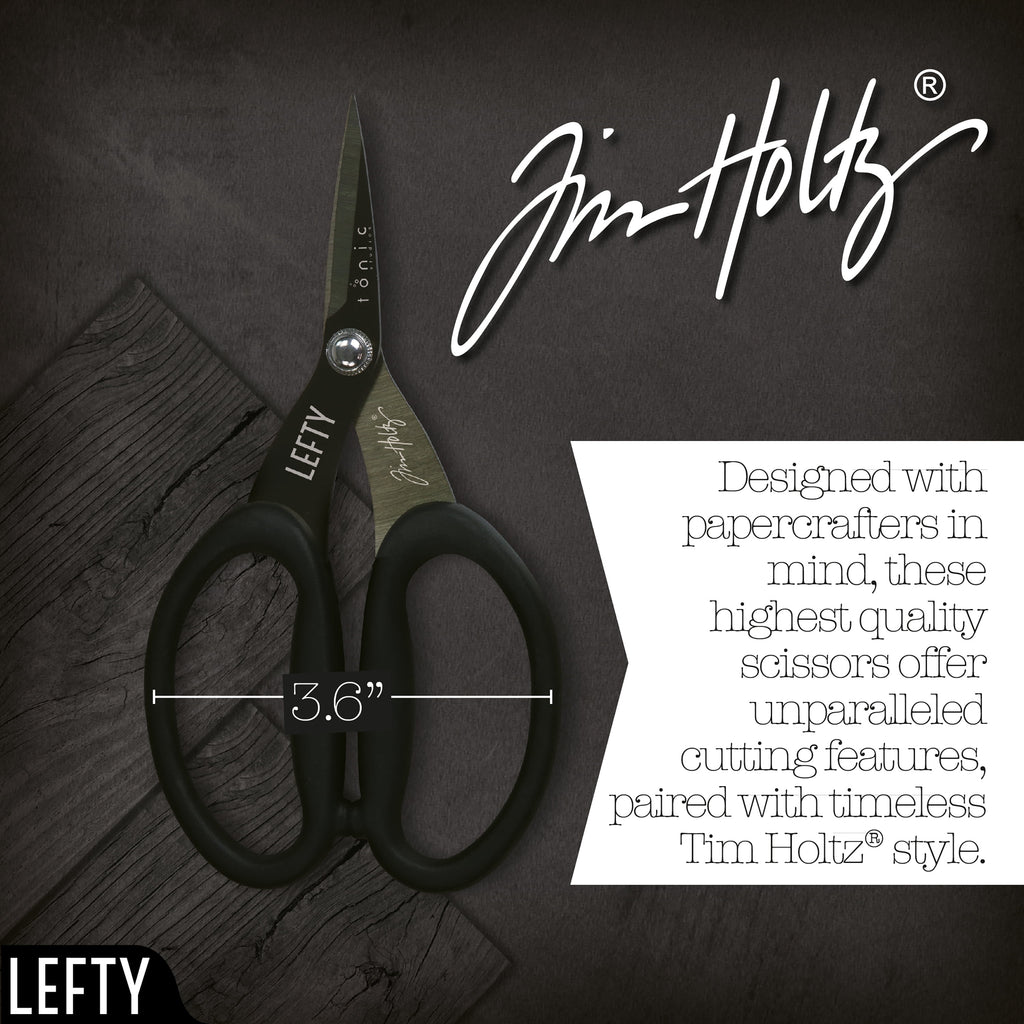 Tim Holtz Left Handed Micro Serrated Scissors 7"