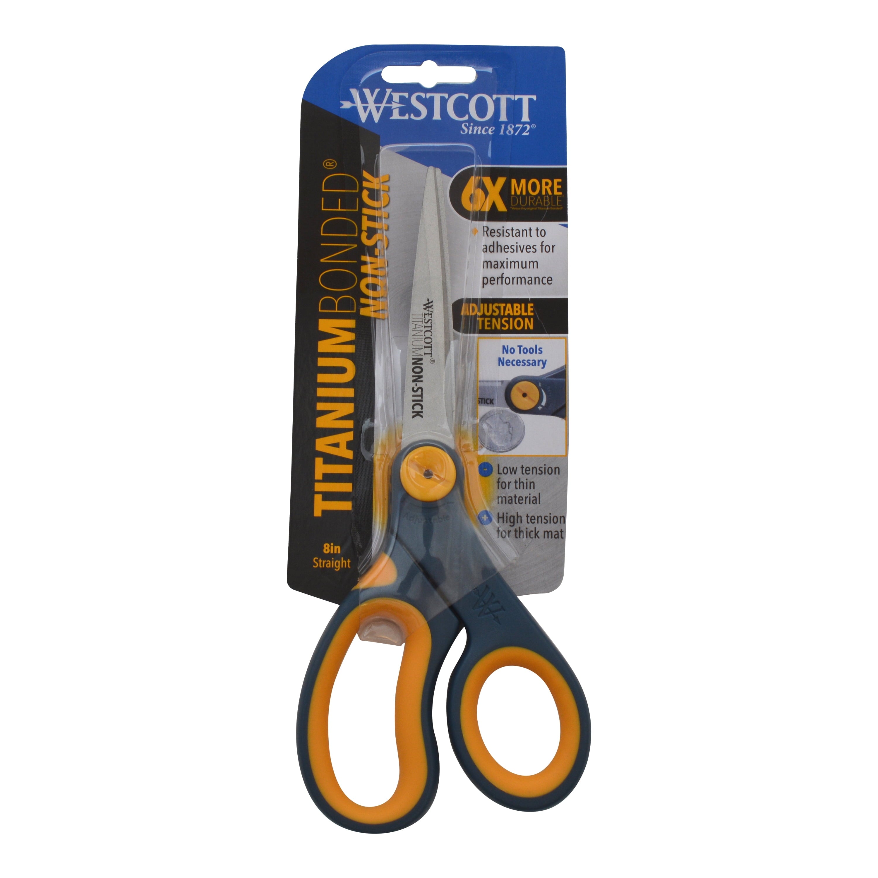 Westcott 8" Non-Stick Straight All-Purpose Scissors, High School Level