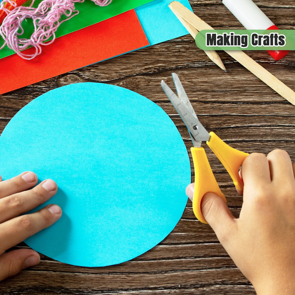 AGCAN 25 Pack Scissors Bulk with scale, 5 Inch Blunt Tip Safety Scissors for Classrooms, Sewing Craft Supplies