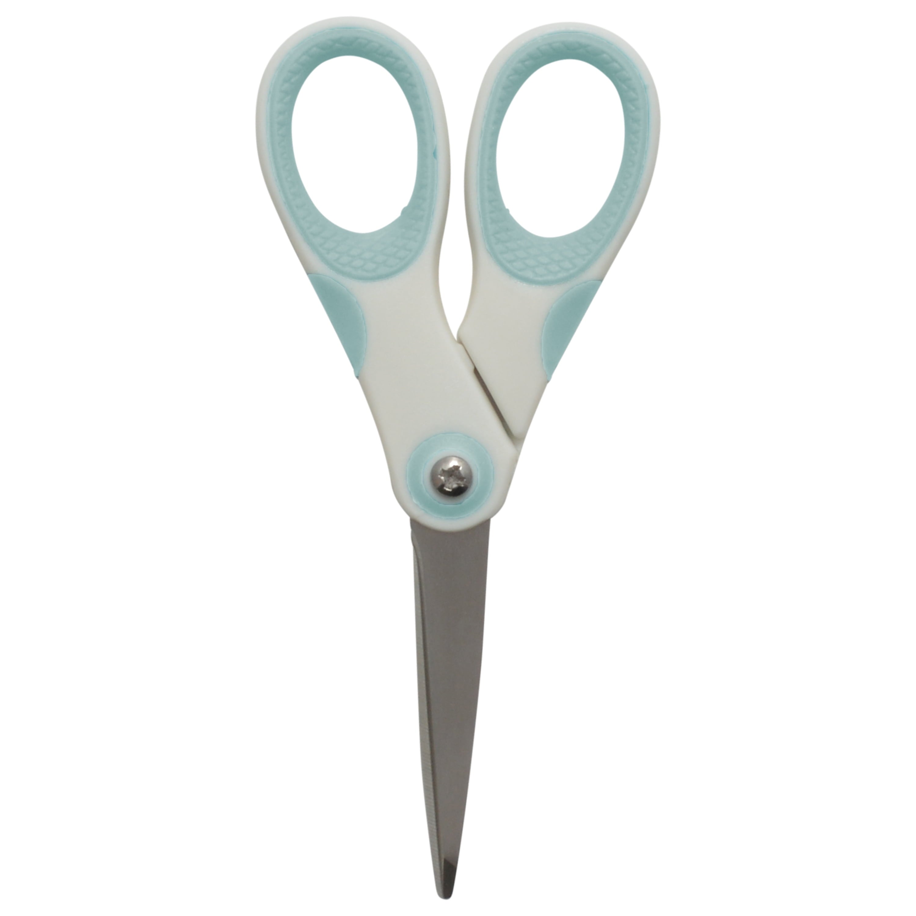 Westcott Carbo Titanium, Non-Stick Scissors, 5", for Craft, White/Blue, 1-Count