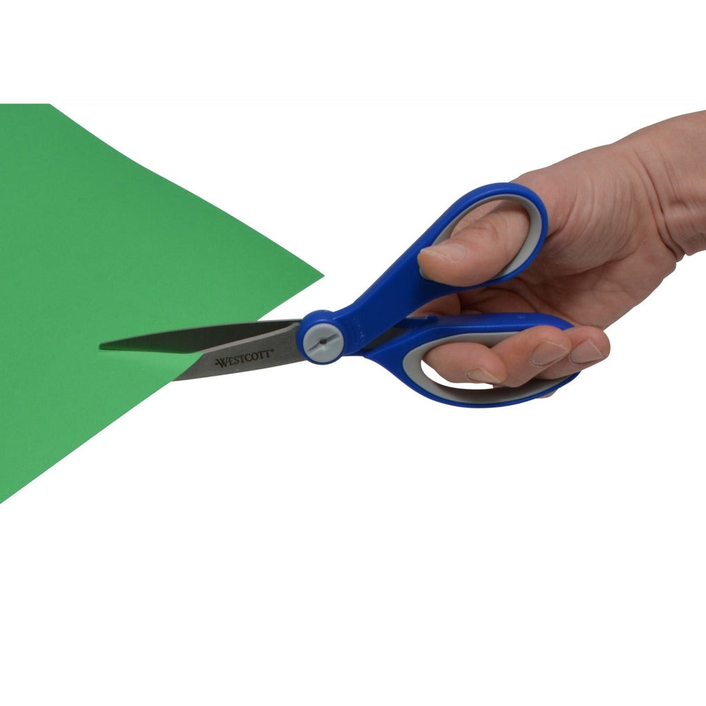 Westcott 8" Straight Stainless Steel Glide Scissors, Durable Stainless Steel, 3-Pack