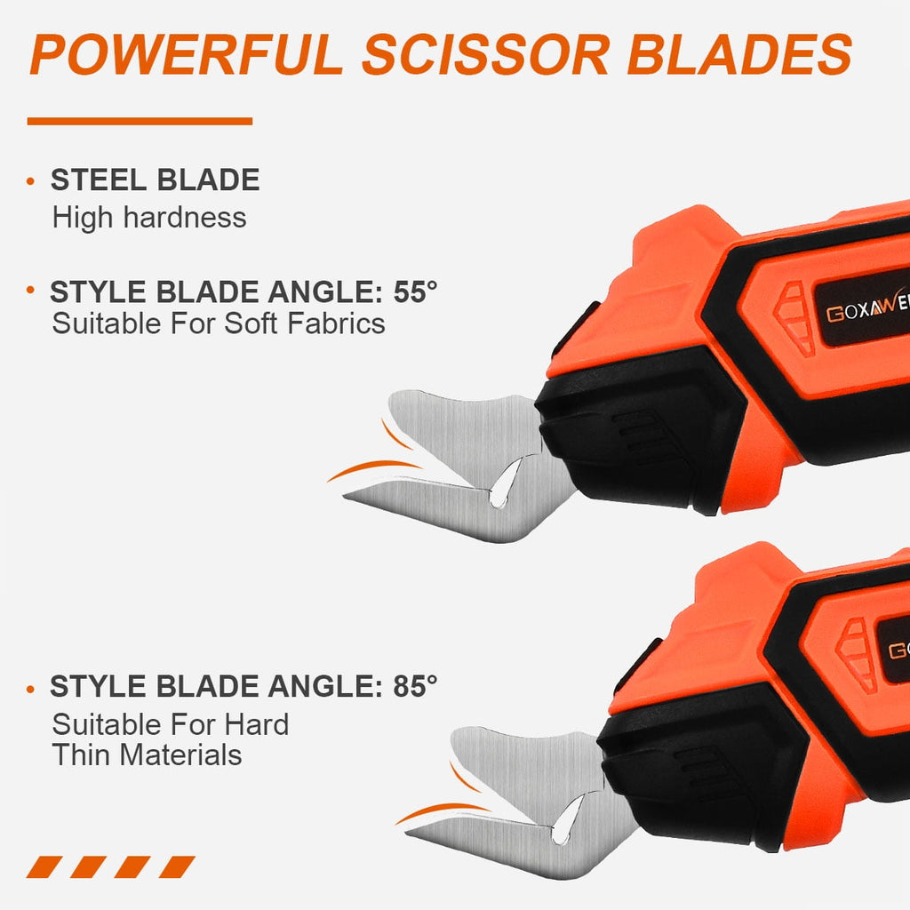 GOXAWEE Lightweight Farbric Cordless Electric Scissors, Black, 10.35 x 4.06 x 2.32 Inches, G5269-N